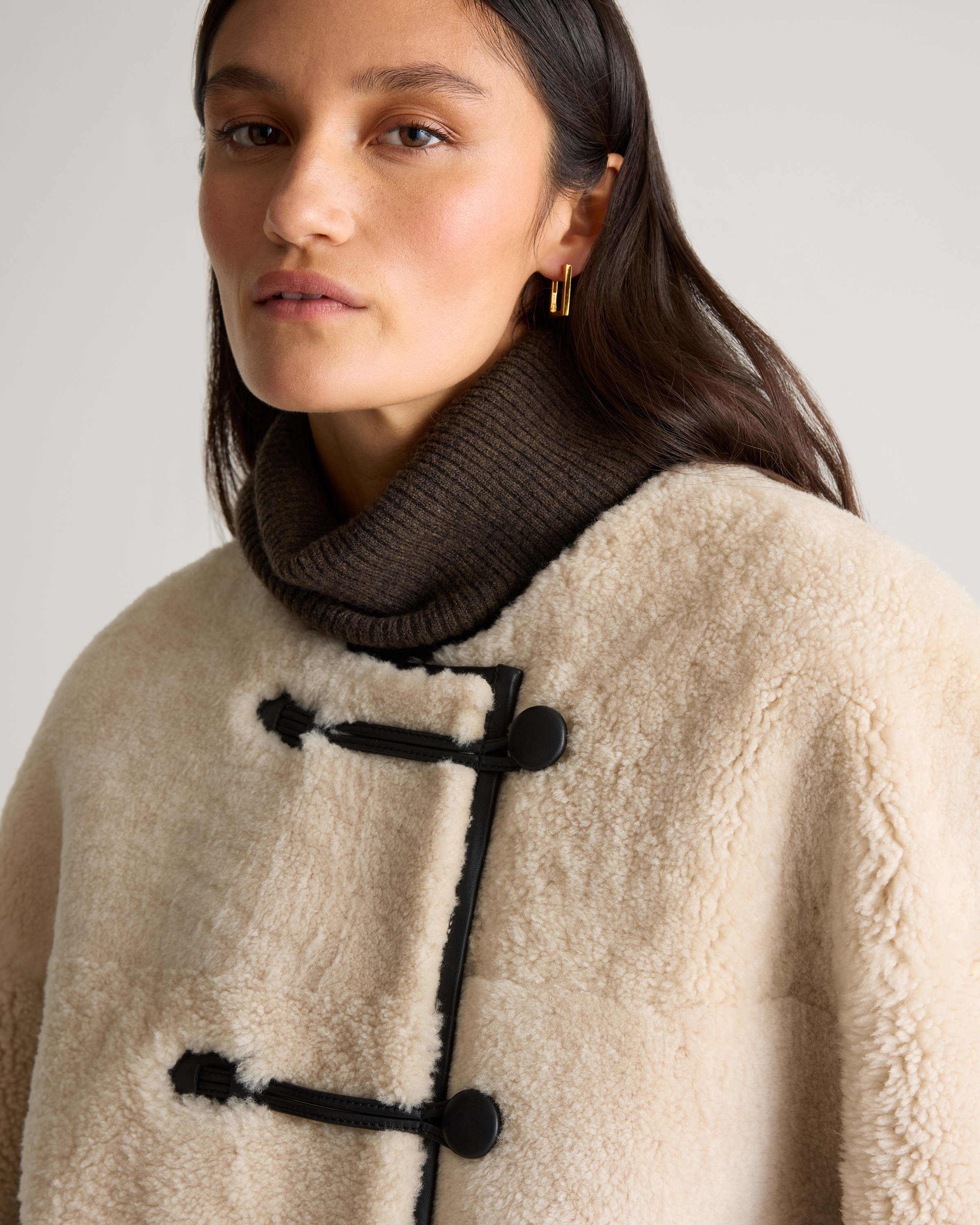 ジャケット・アウター Camphor Wood [wool shaggy duffle coat] Pure Wool camel Duffle coat