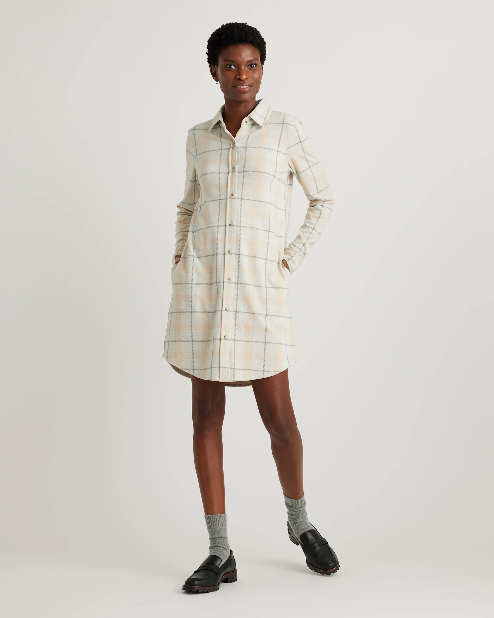 dress shirt nearby Black Mini-Check Natural Stretch Cotton Dress Shirt 18.5