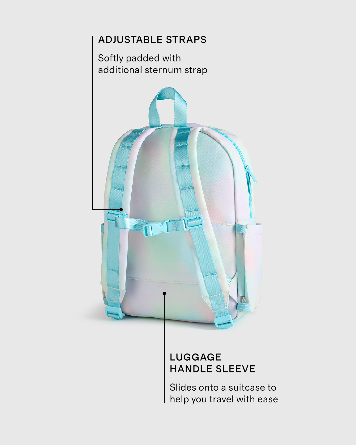 S Backpack Back Template Rainbow Clouds