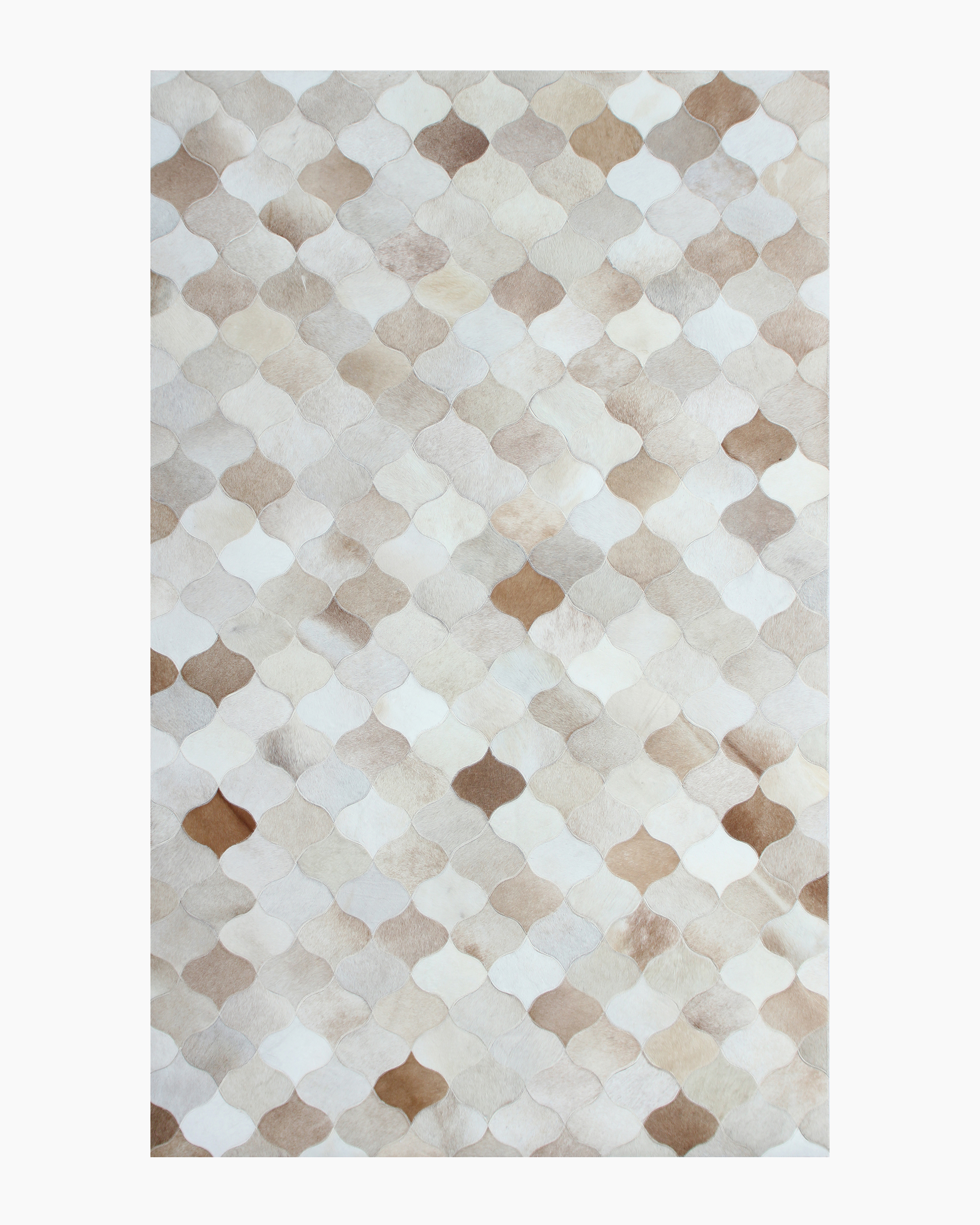 Natural Trellis Hair on Hide Rug