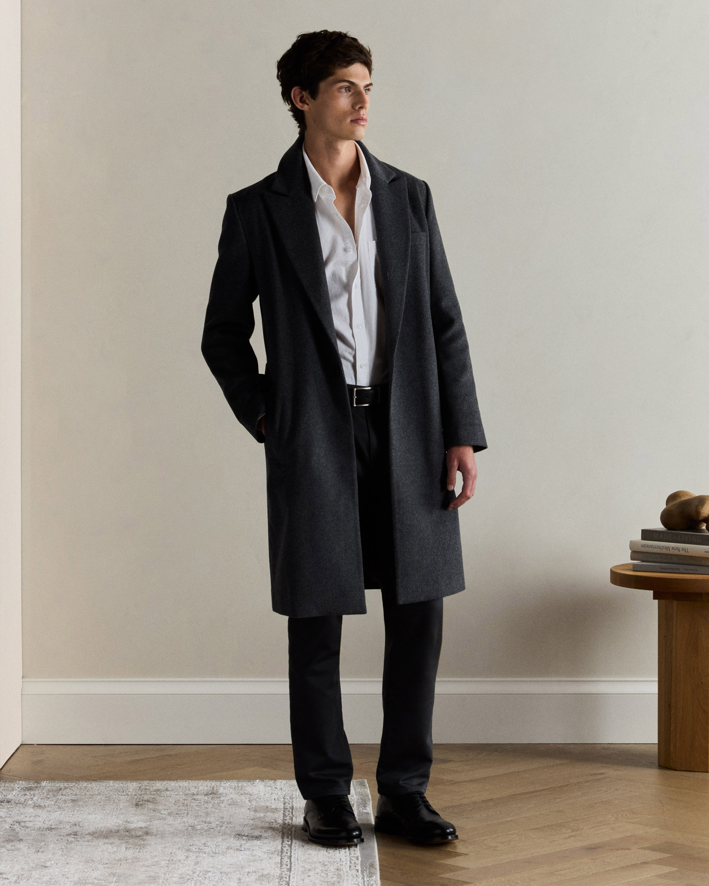 Italian Wool Belted Overcoat