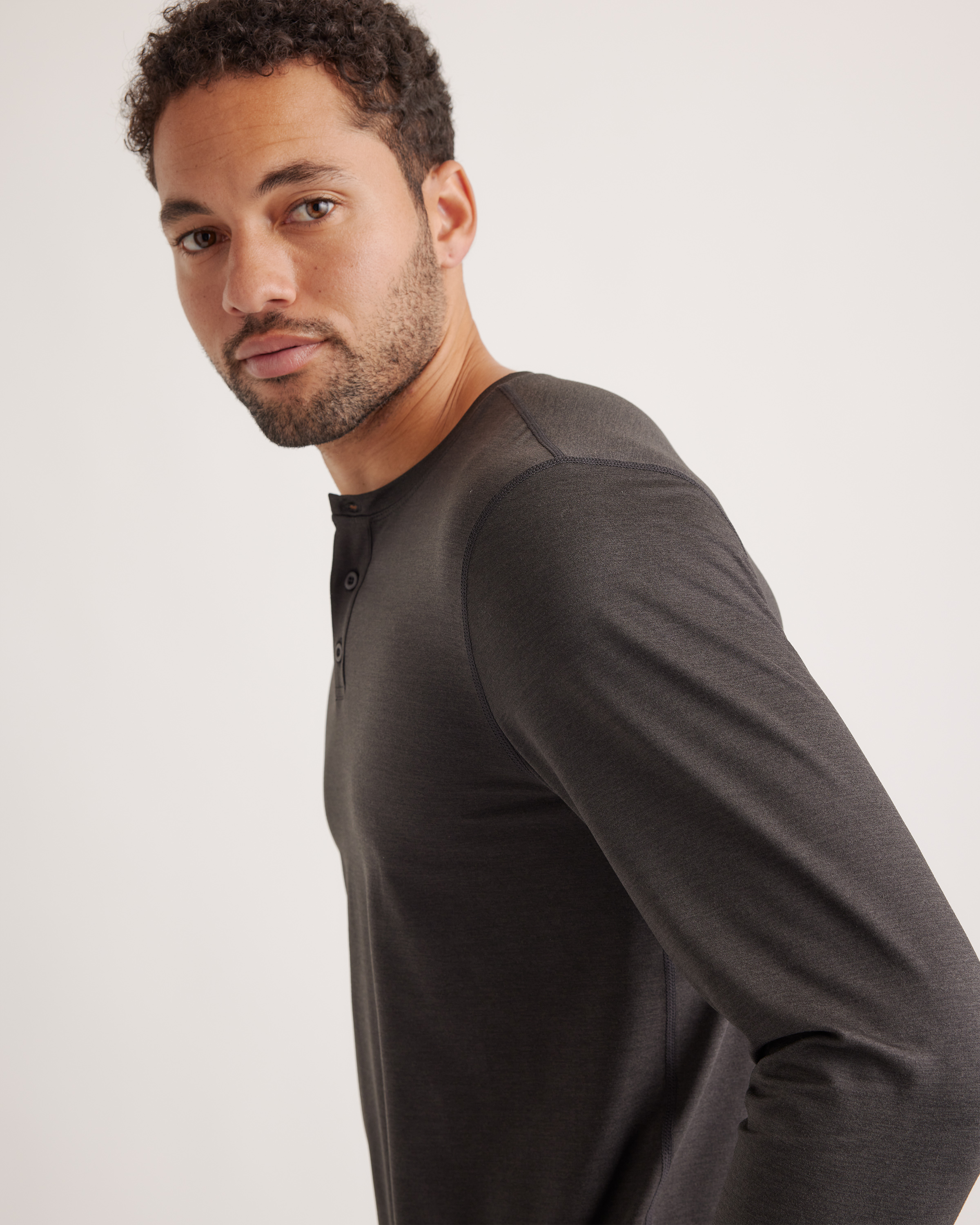Flowknit Breeze Performance Long Sleeve Henley Tee