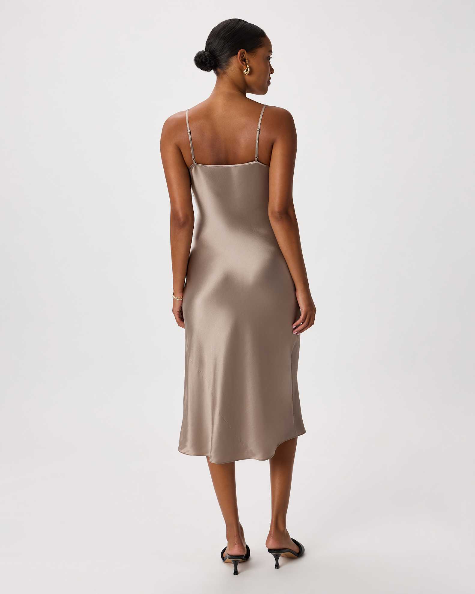 Women's Slip Dress in Morel Grey, Size XL, Silk by Quince Women's Slip Dress in Morel Grey, Size XL, Silk by Quince