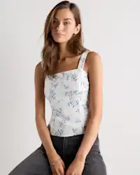 100% European Linen Fitted Tank