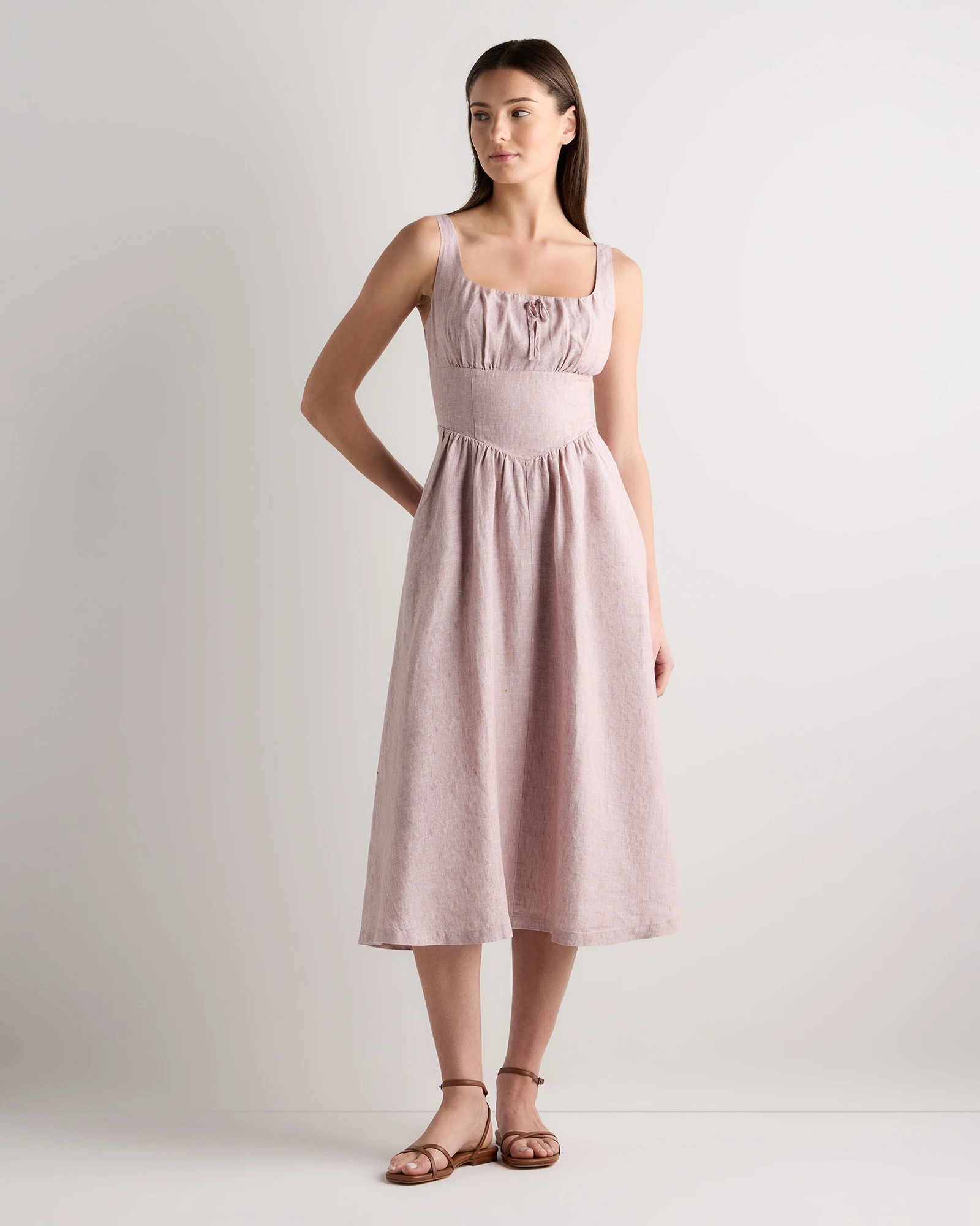 100% European Linen Corset Midi Dress 100% European Linen Corset Midi Dress