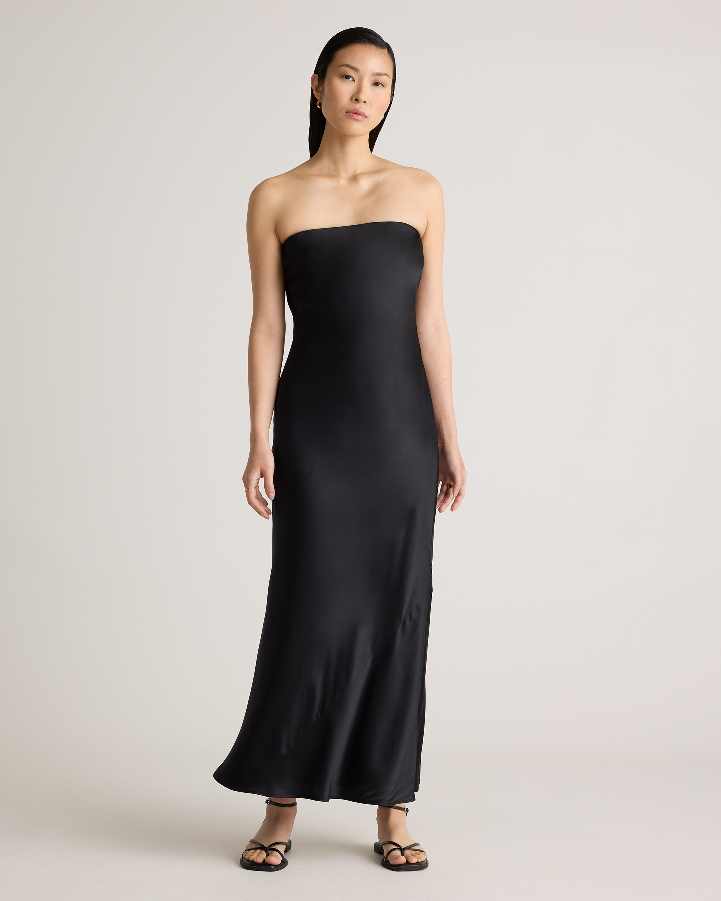 Pure Silk Sleeveless U Neck Midi Dress
