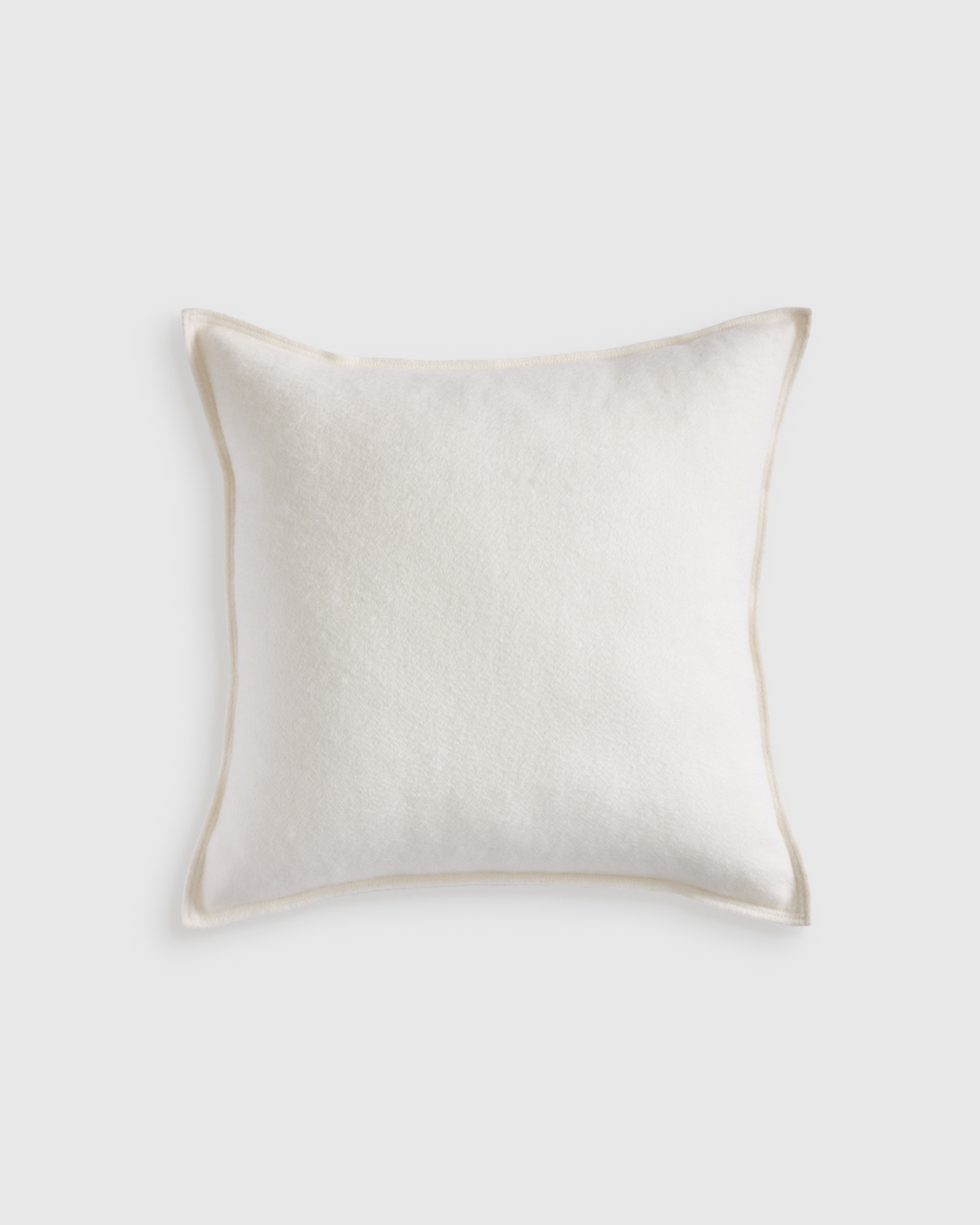 Ivory Solid Cashmere Pillow Cover