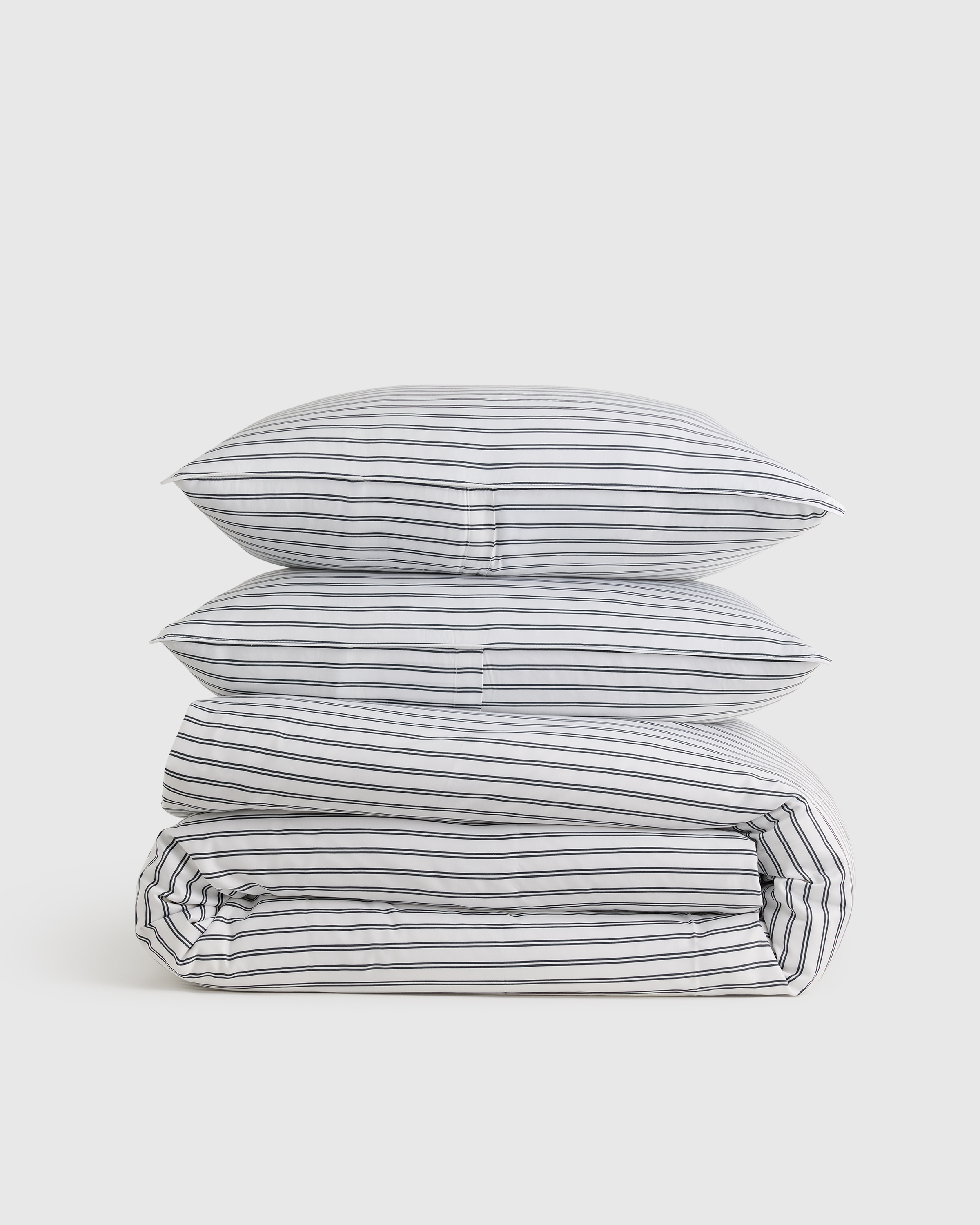 Double Stripe Nightfall Bamboo Duvet Cover Set