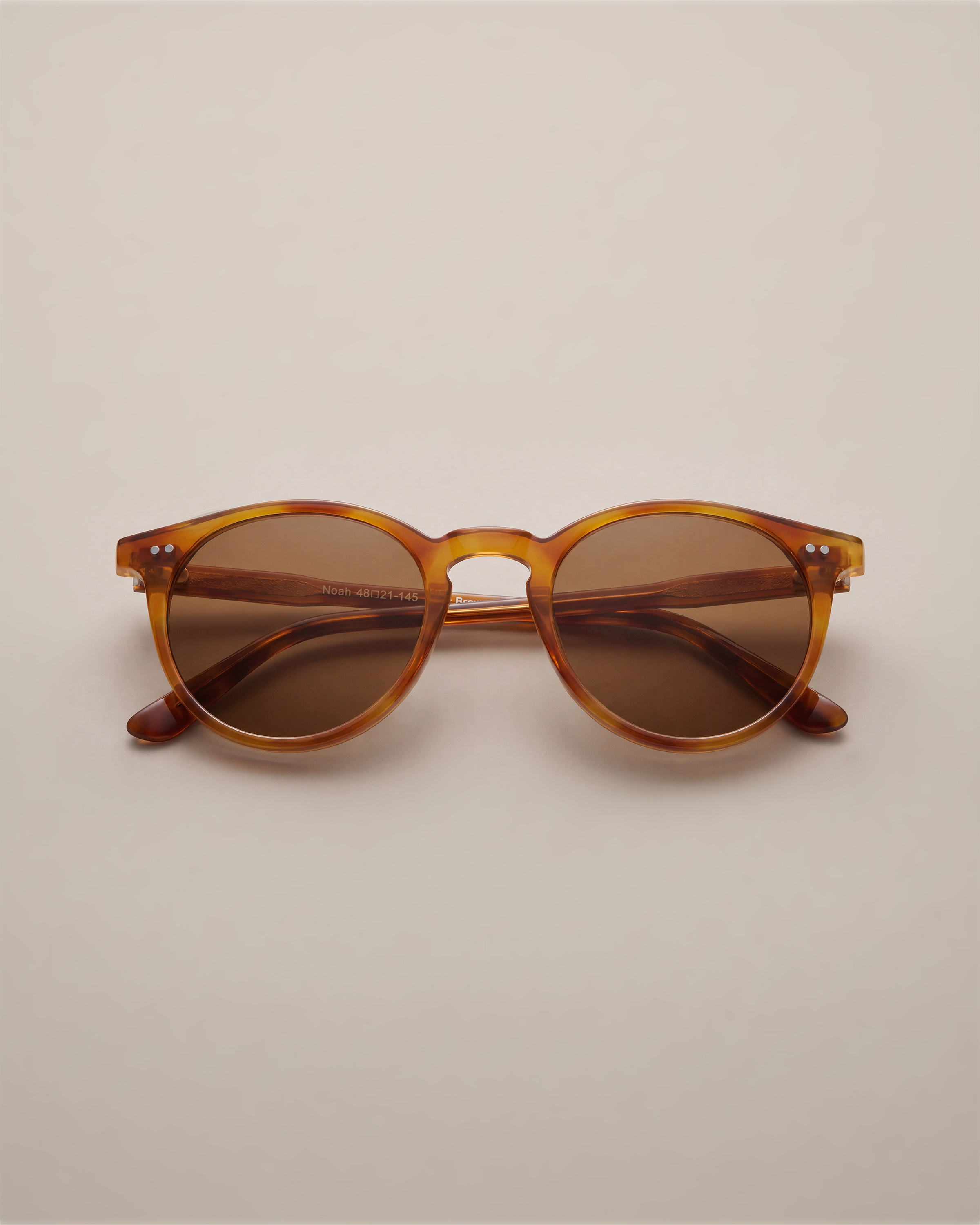 Clear Brown with Brown lens Noah Polarized Acetate Sunglasses