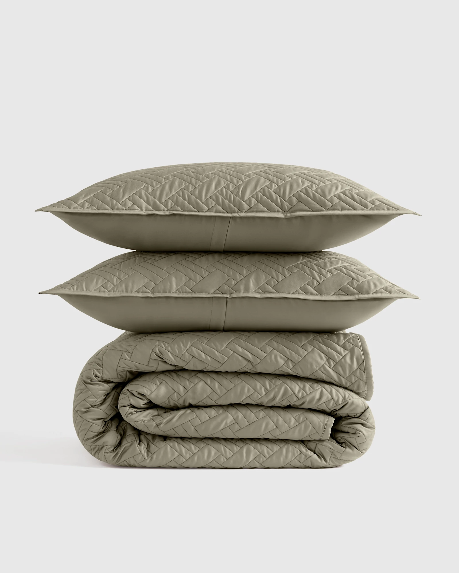 100% Organic Cotton Basketweave Quilt Set