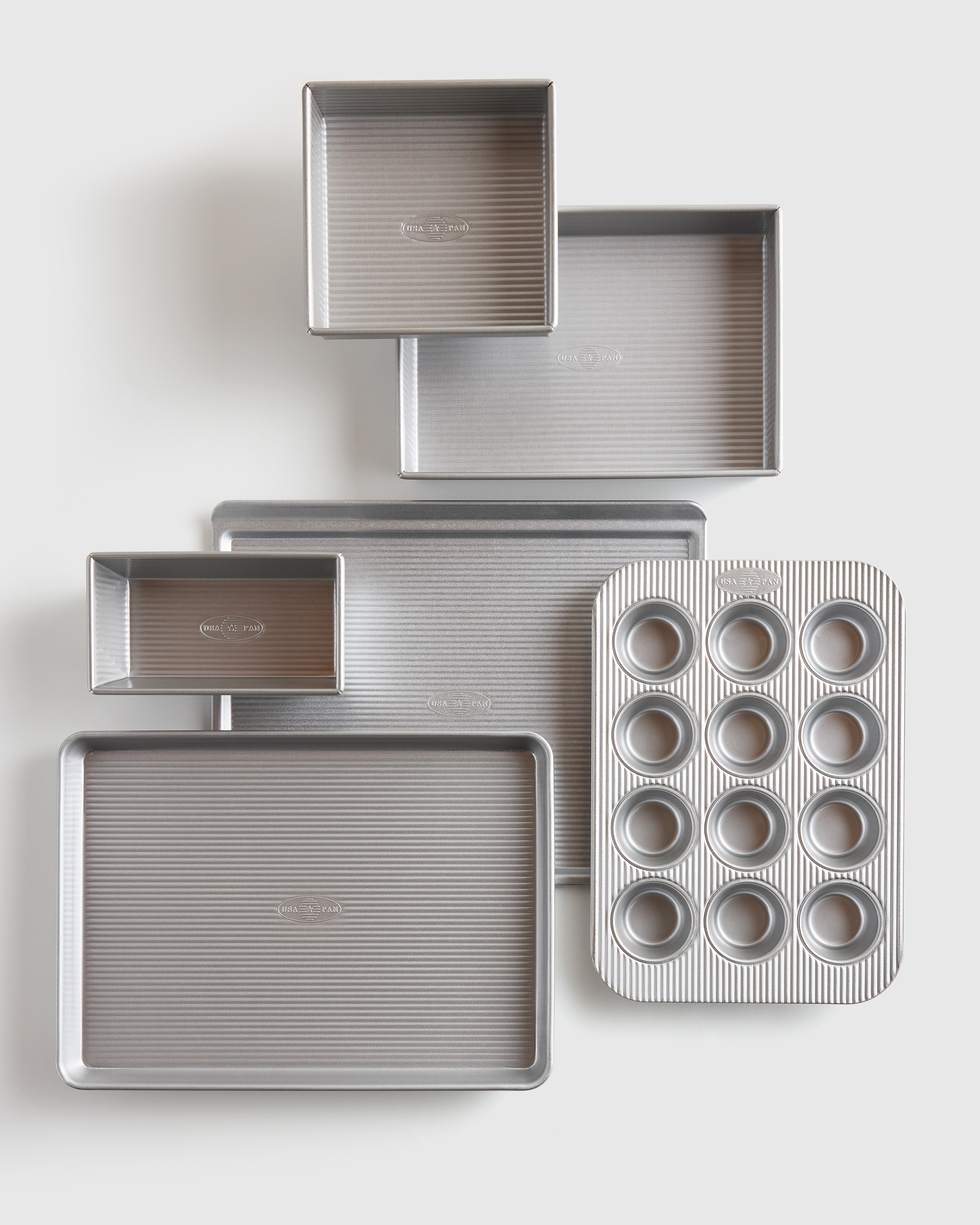 No Color 6-Pc Nonstick Steel Bakeware Set by USA Pan