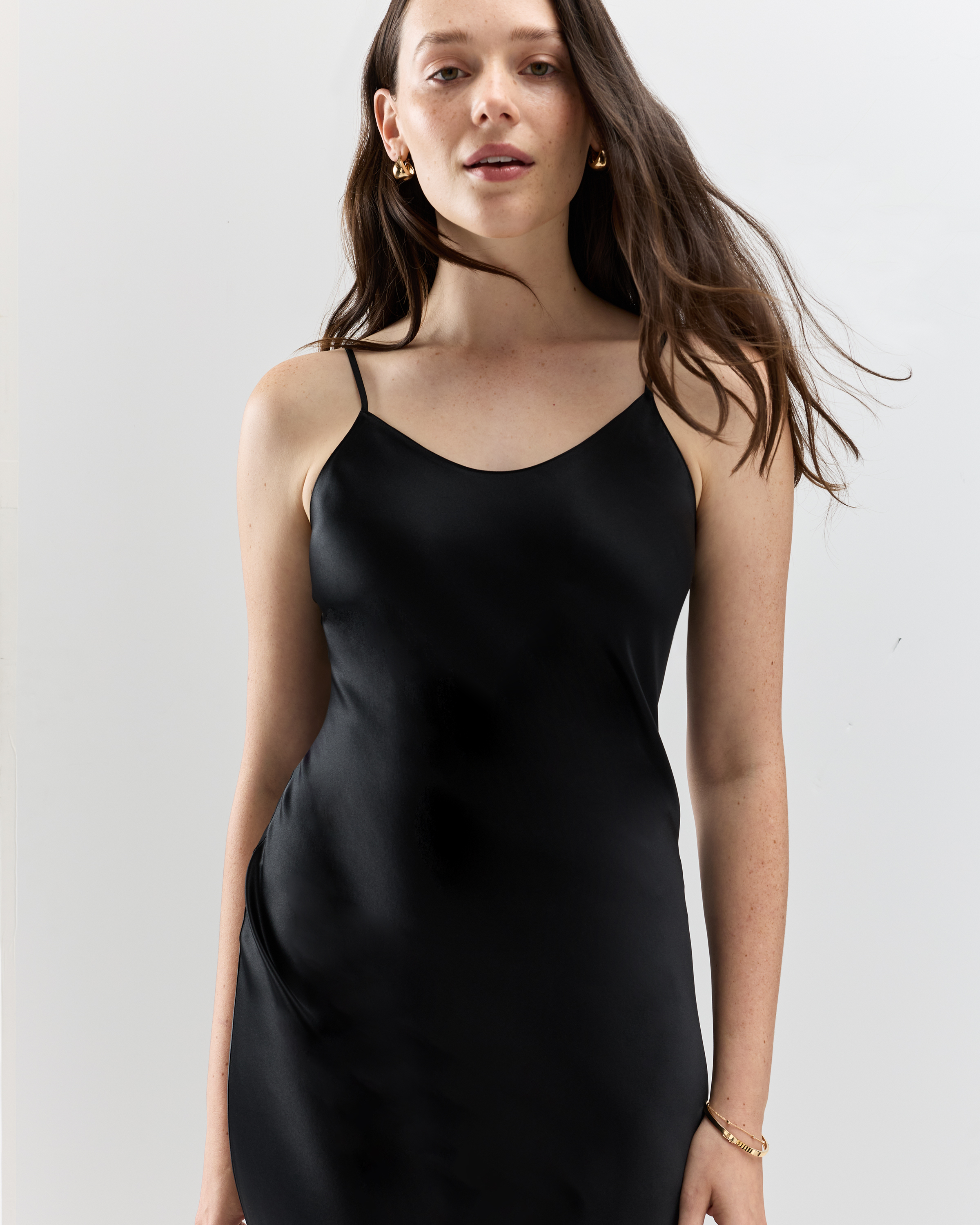 Quince Women's Maxi Slip Dress in Black, Small Size - 100% Washable Mulberry Silk, Lightweight & Breathable for All-Day Comfort