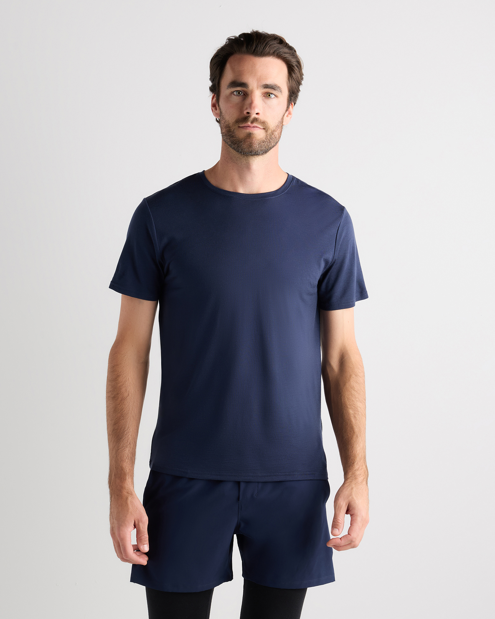 Navy 100% Merino Wool All-Season Short Sleeve Base Layer Tee