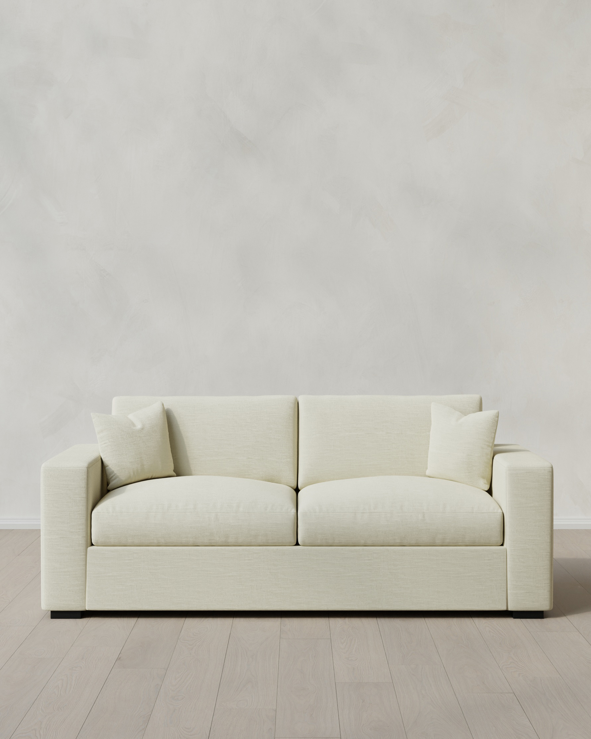 Quince Oasis Sofa in Performance Linen in Ivory, Size 7ft, Performance Linen Blend