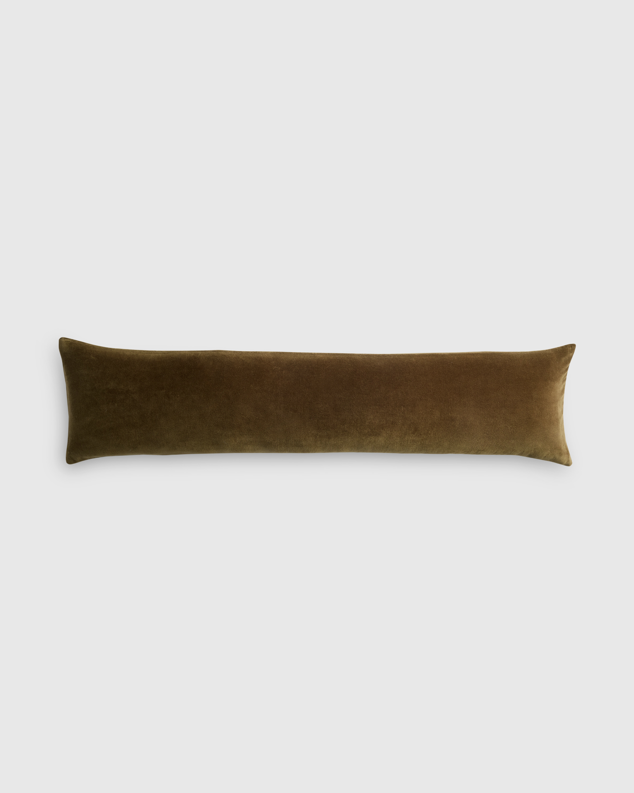 Olive Cotton Velvet Oversized Lumbar Pillow Cover