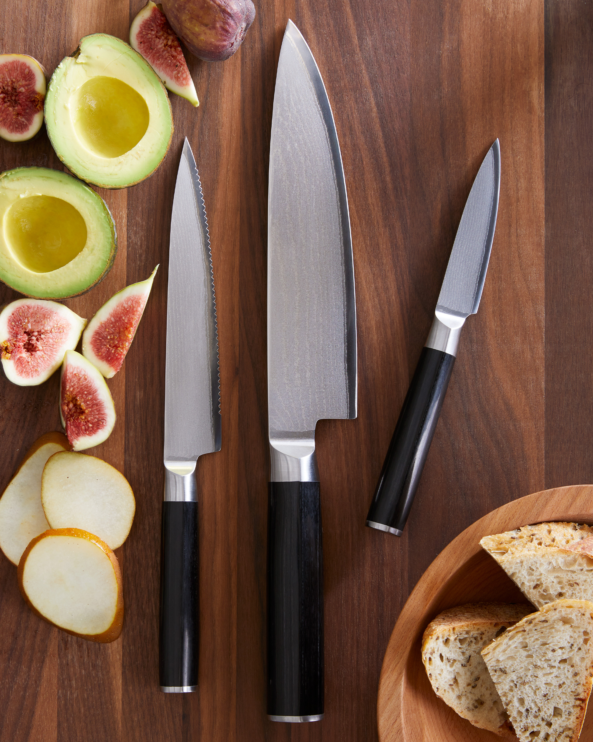 Essential Japanese Damascus Steel Knife Set - Thumbnail 2