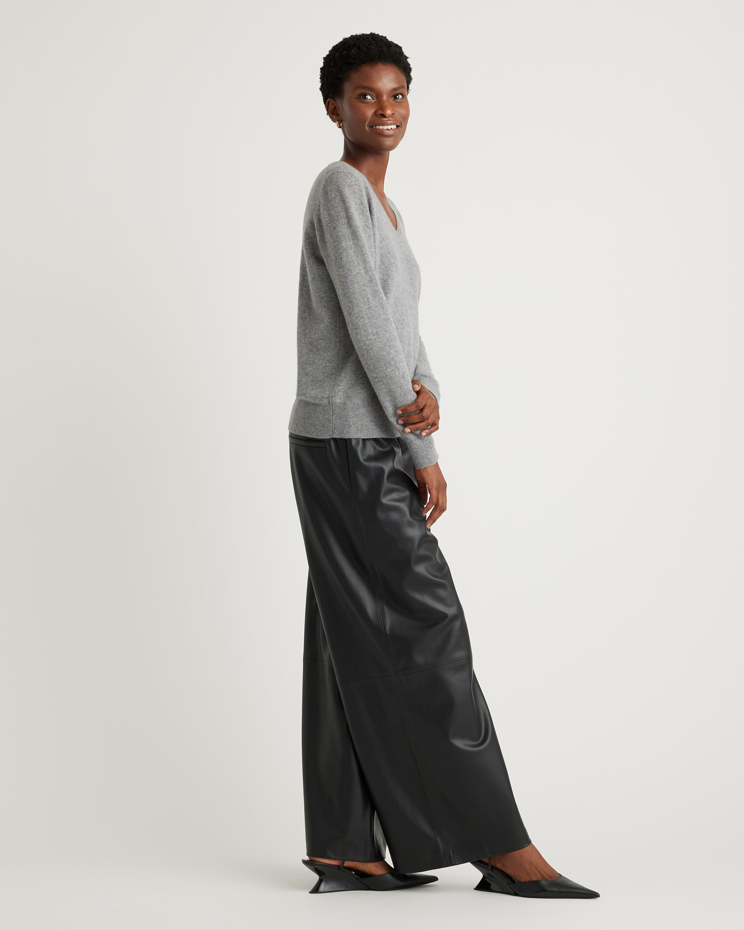 Mongolian Cashmere V-Neck Sweater