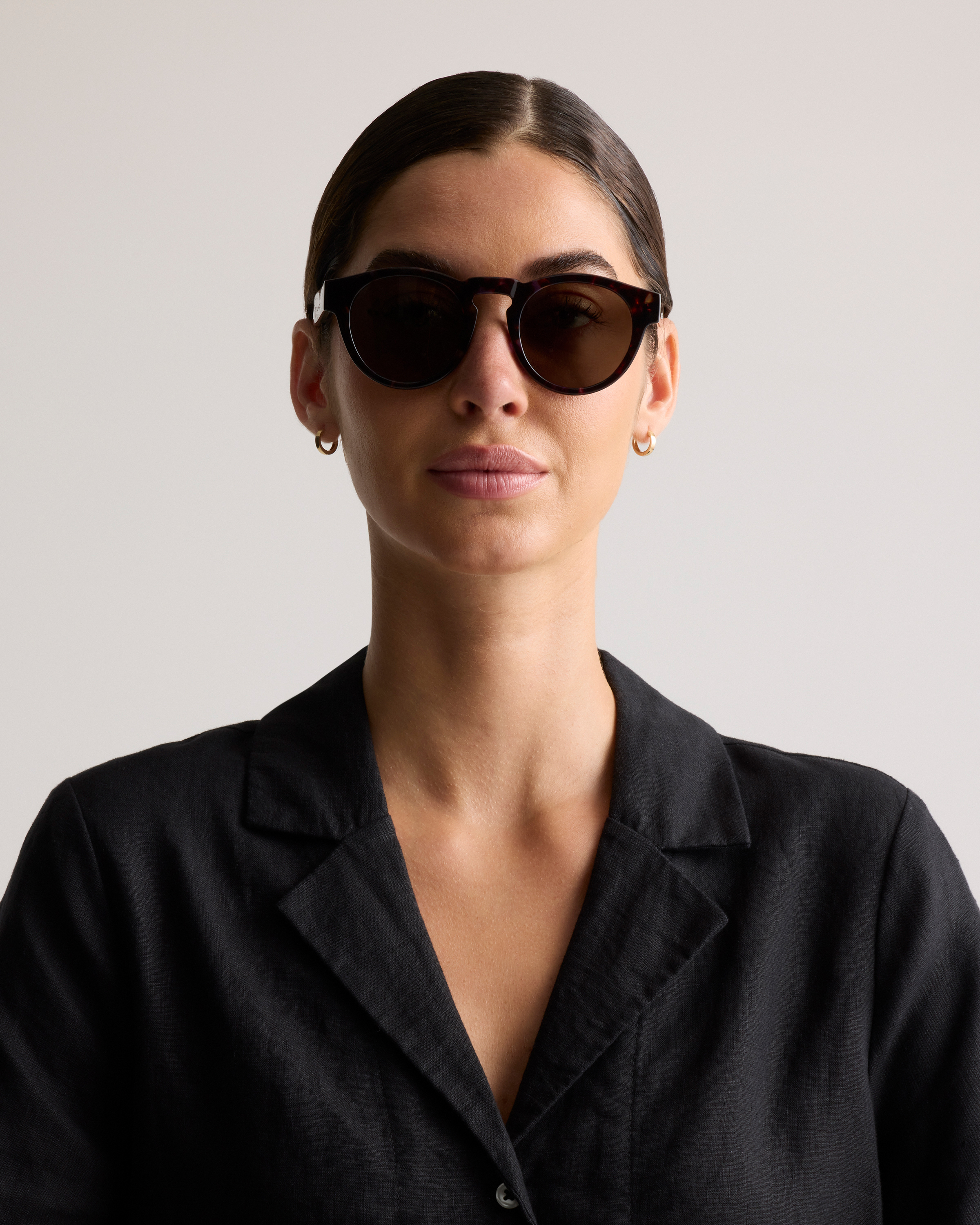 NWT Quince Tuscon Polarized Acetate Sunglasses Amethyst Tortoise w/ Grey Lenses Ibiza Polarized Acetate Sunglasses in Amethyst Tortoise with  main image 4