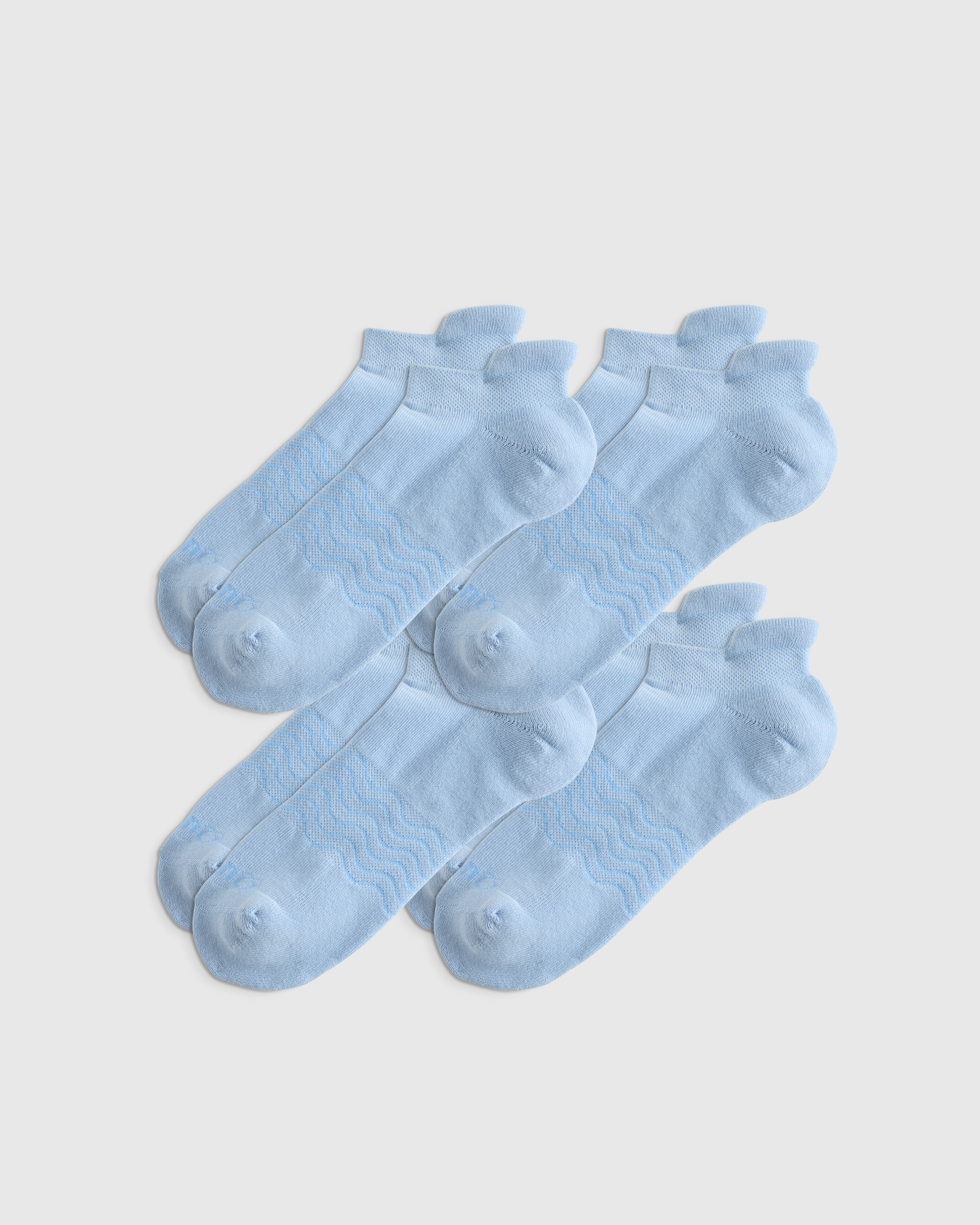 Porcelain Blue Everyday Cotton Solid Ankle Socks (4-pack)