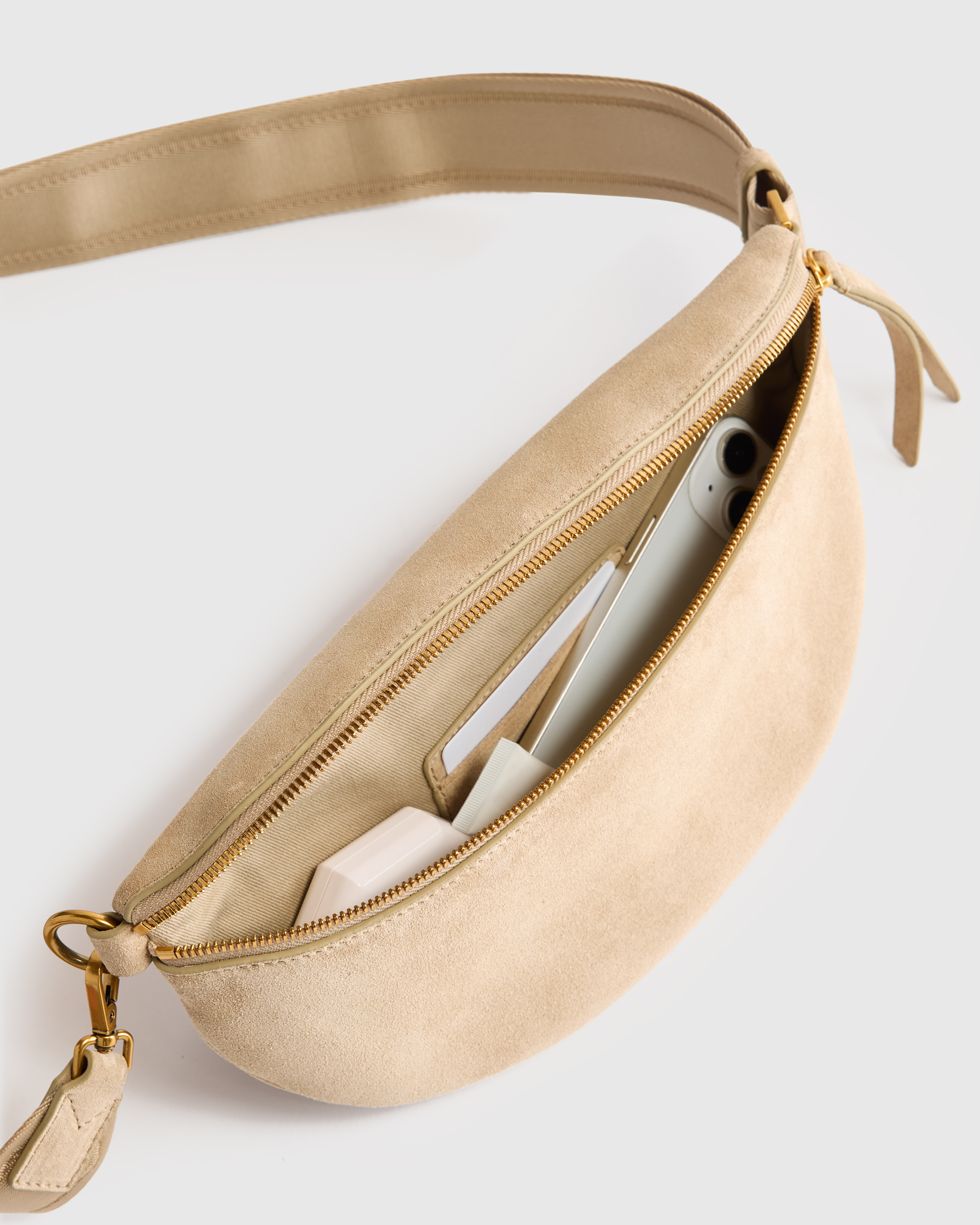 Italian Suede Sling Bag - Thumbnail 2