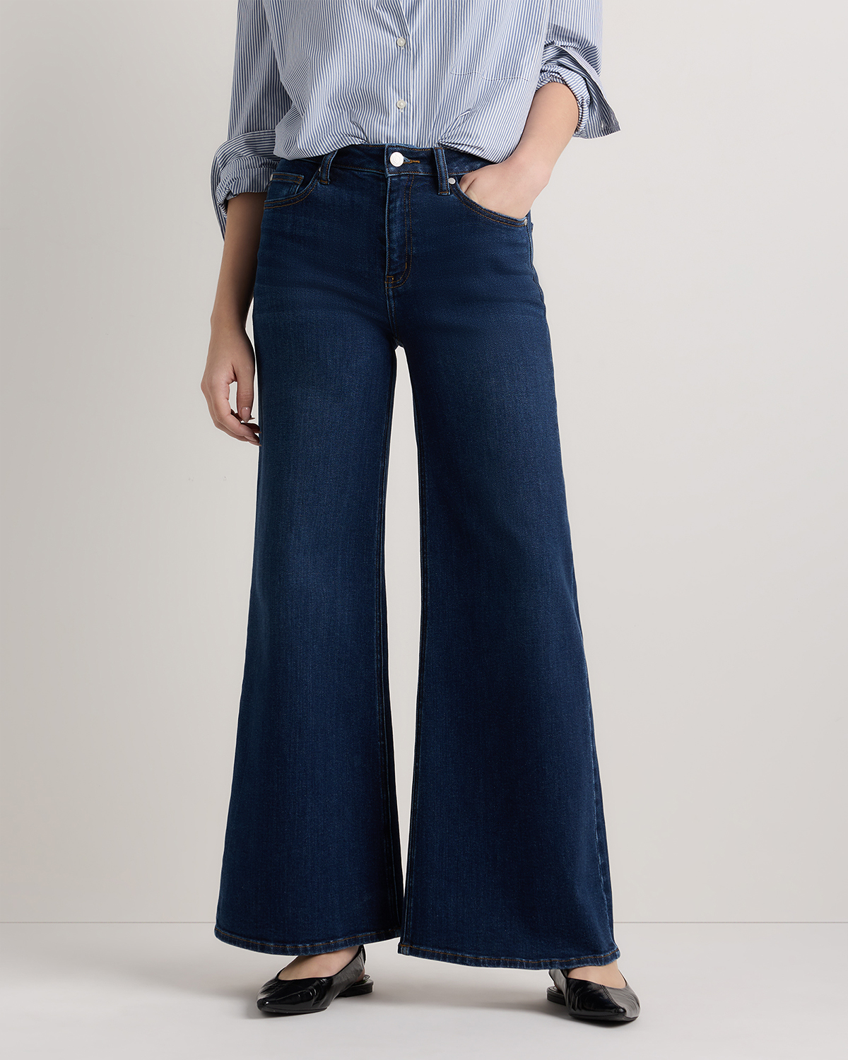 Midnight Blue Bella Stretch Palazzo Jeans