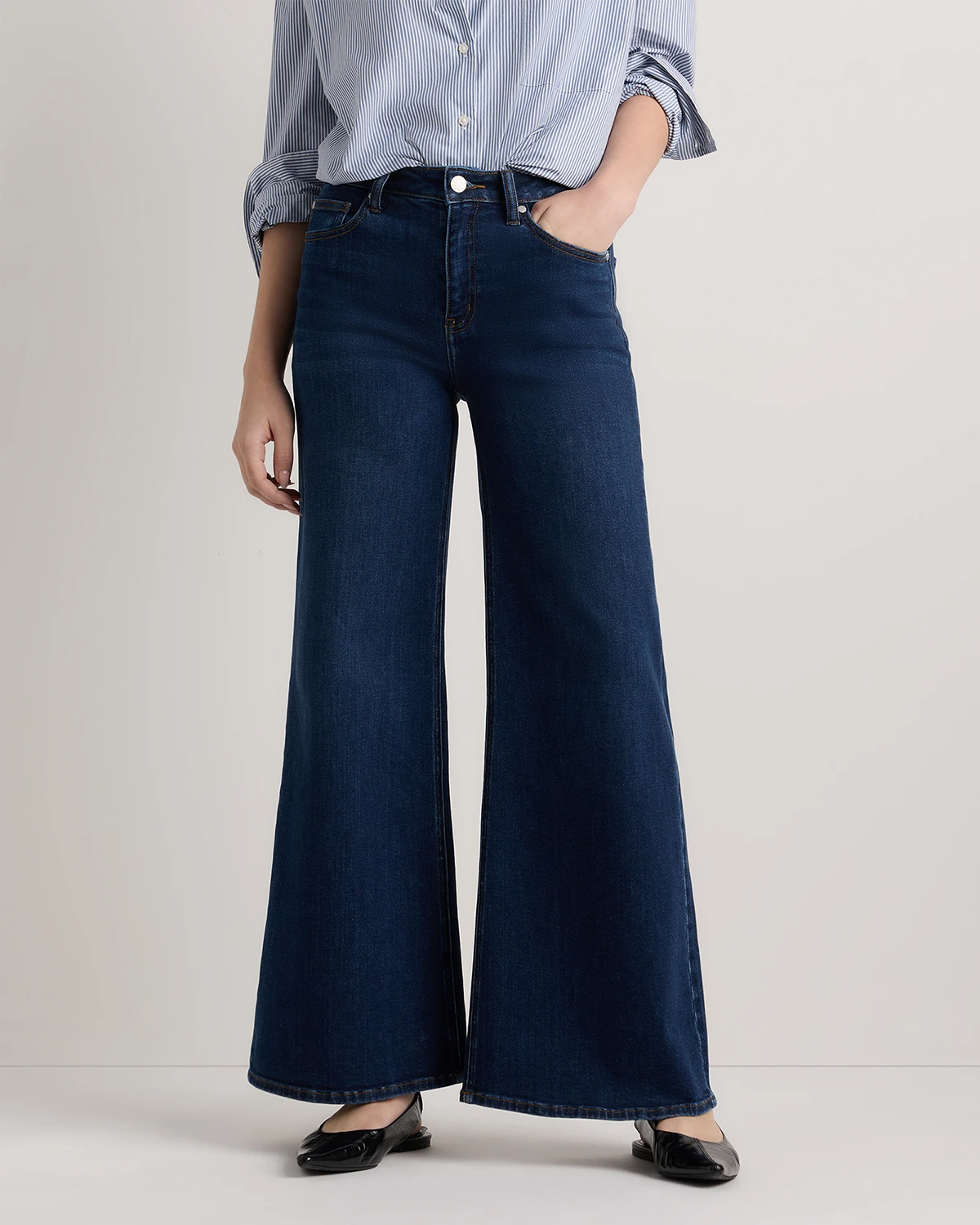 Quince Bella Stretch Palazzo Jeans