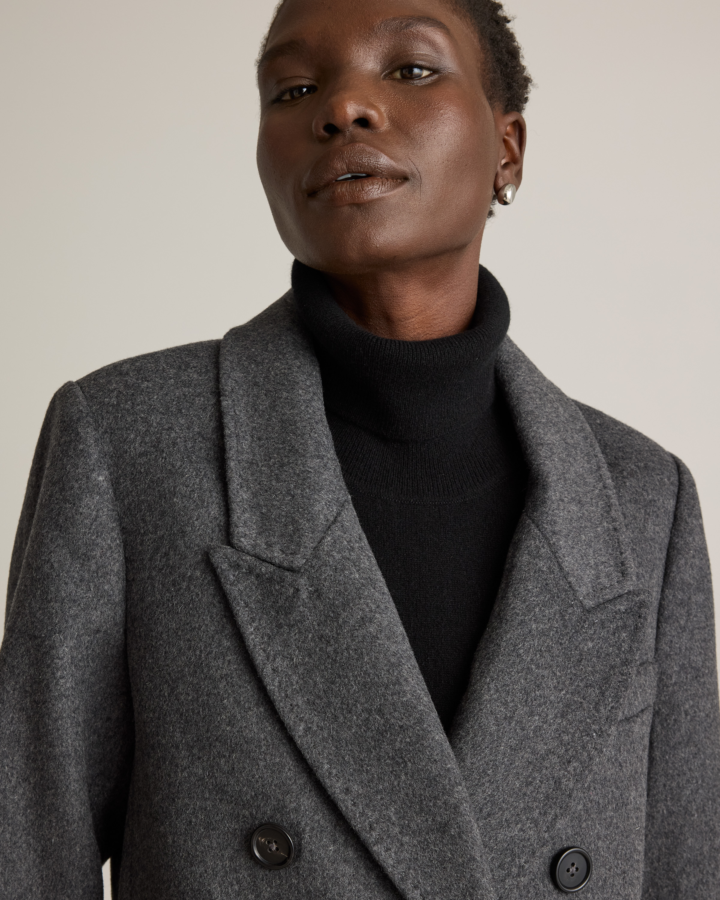 Italian Wool Double-Breasted Coat