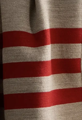 Heather Taupe/Scarlett Stripe