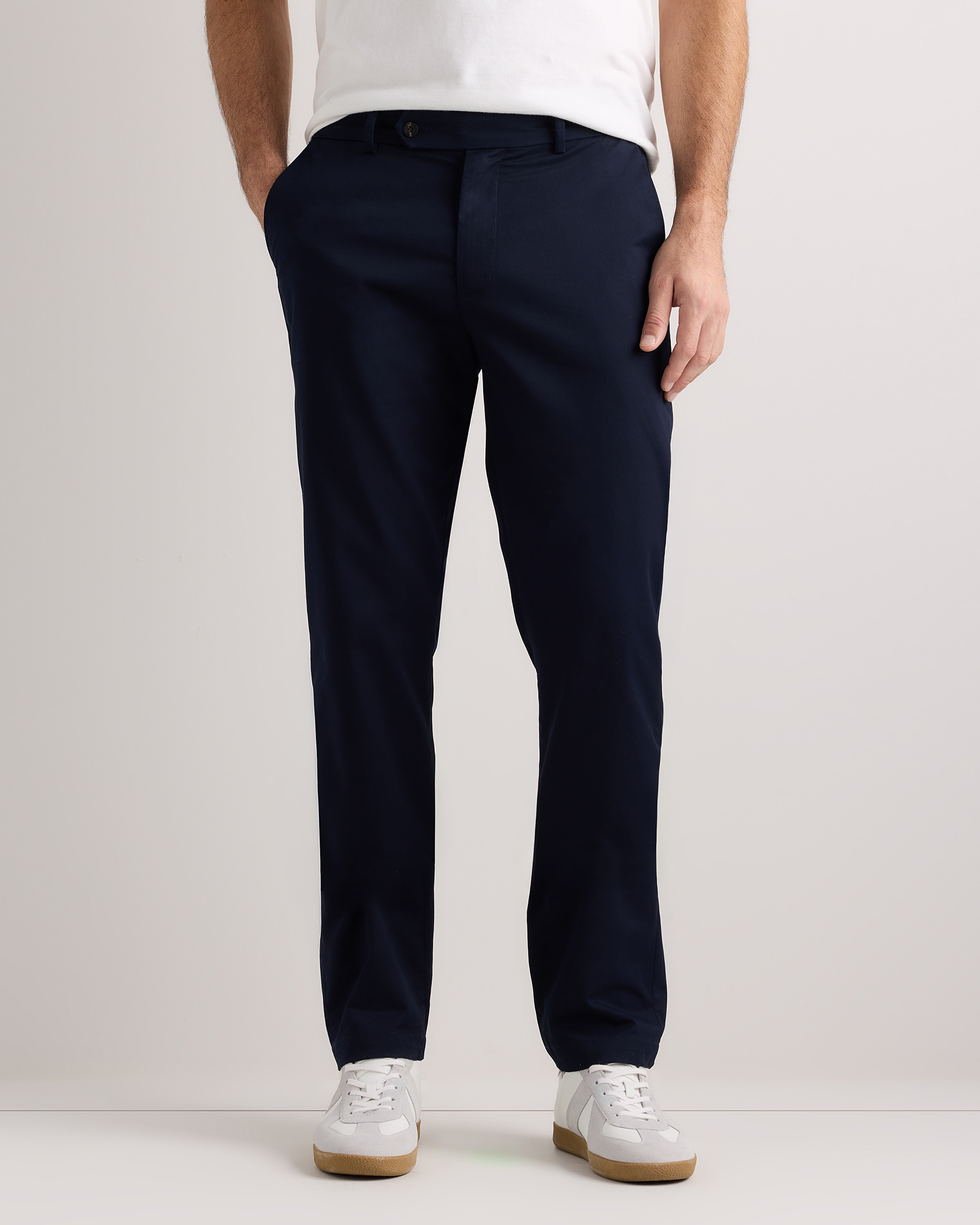 Deep Navy Organic Non-Iron Chino Pants - Straight