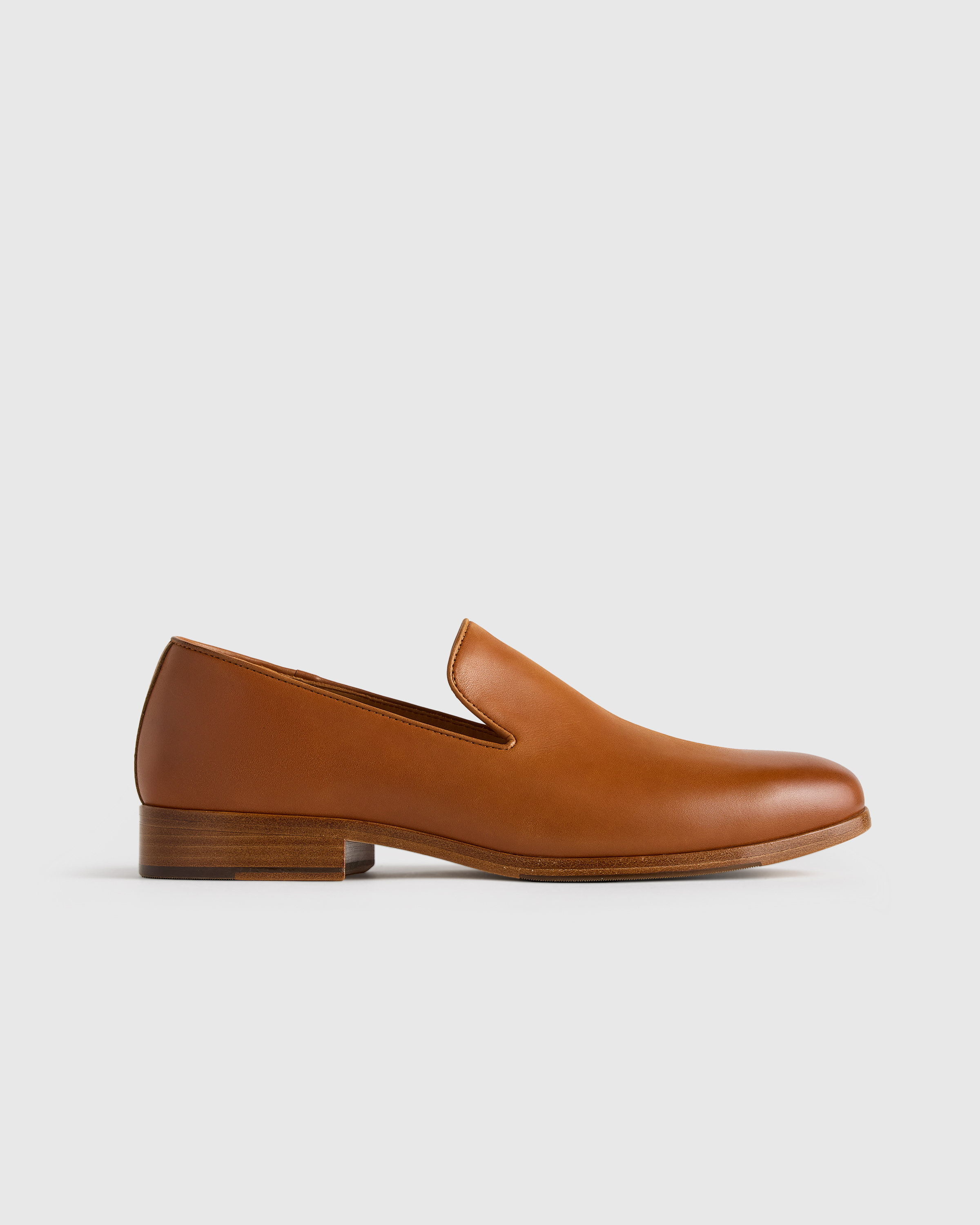 Caramel Crafted Leather Slip-On Loafer