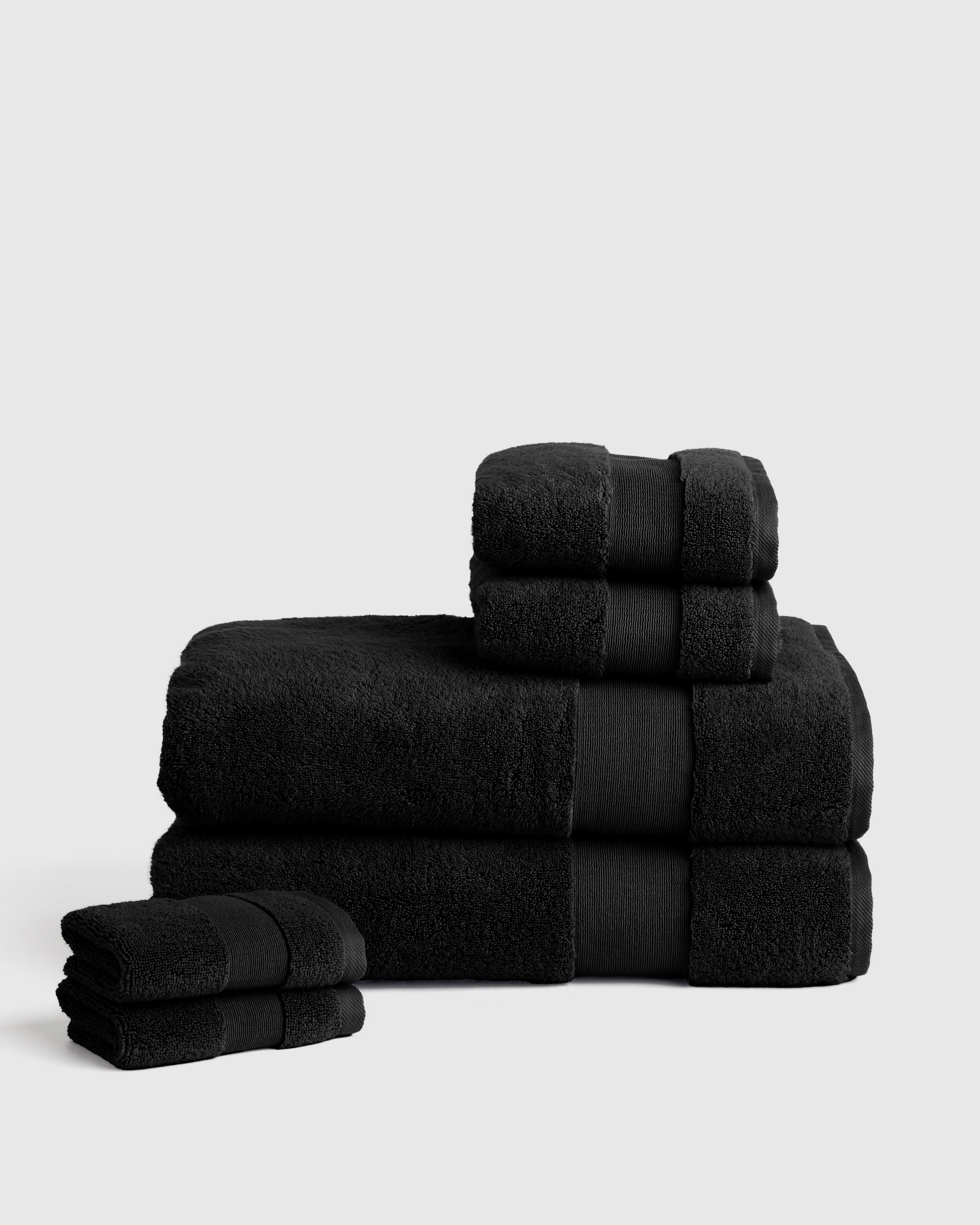 Black Turkish Classic Bath Sheet Bundle