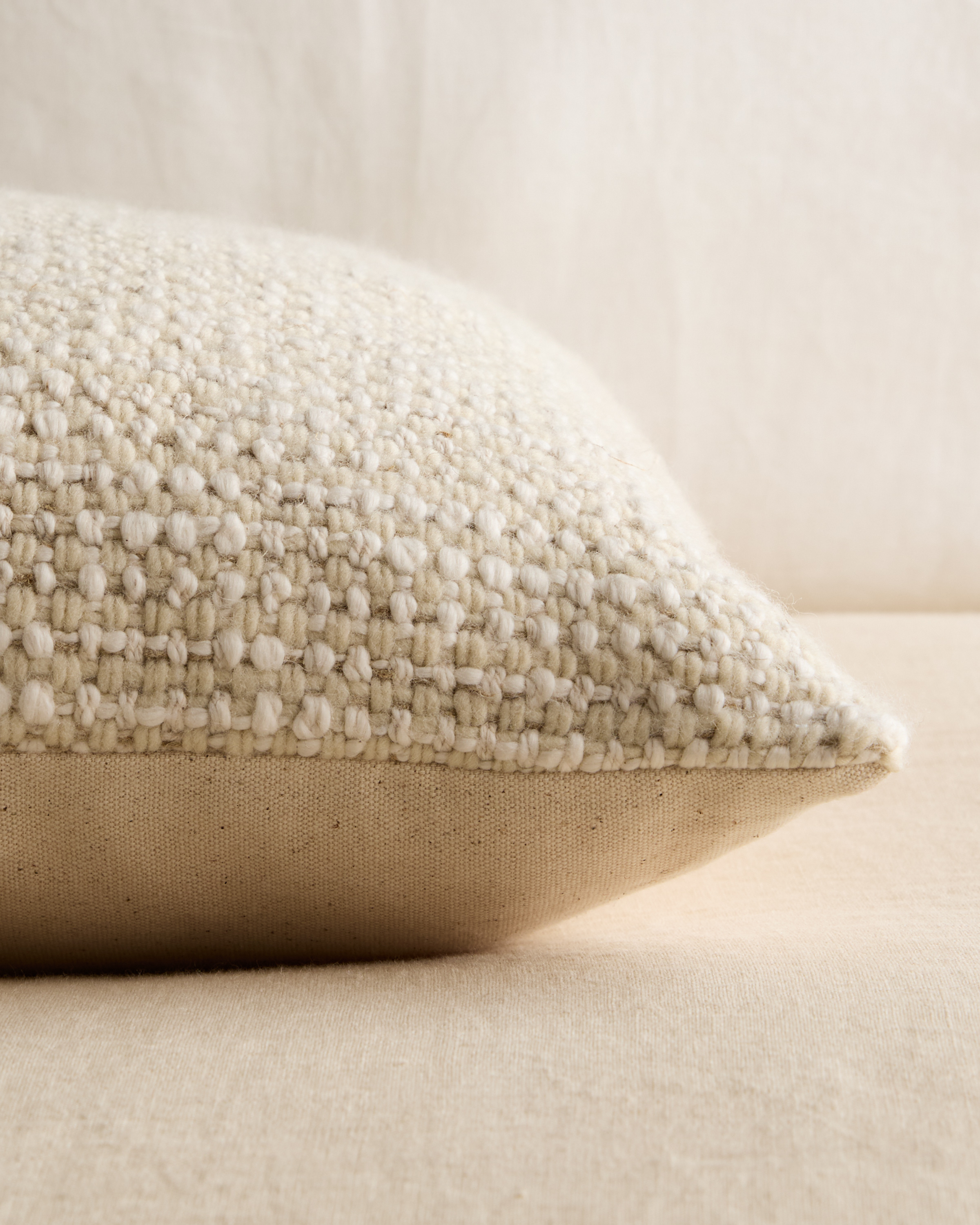 Wool Linen Textured Pillow Cover (Set of 2) - Thumbnail 2