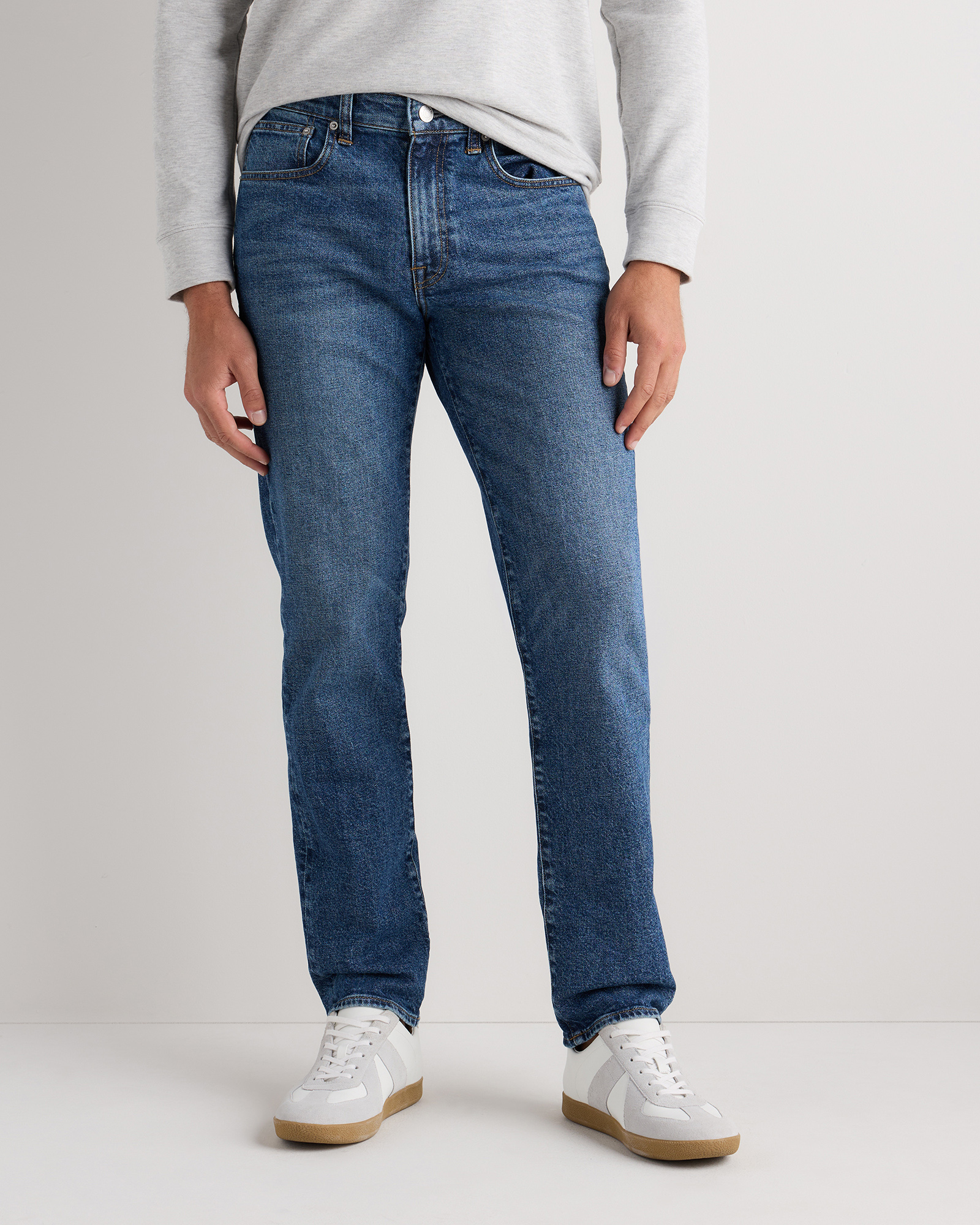 Stone Blue Warren Stretch Straight Jeans