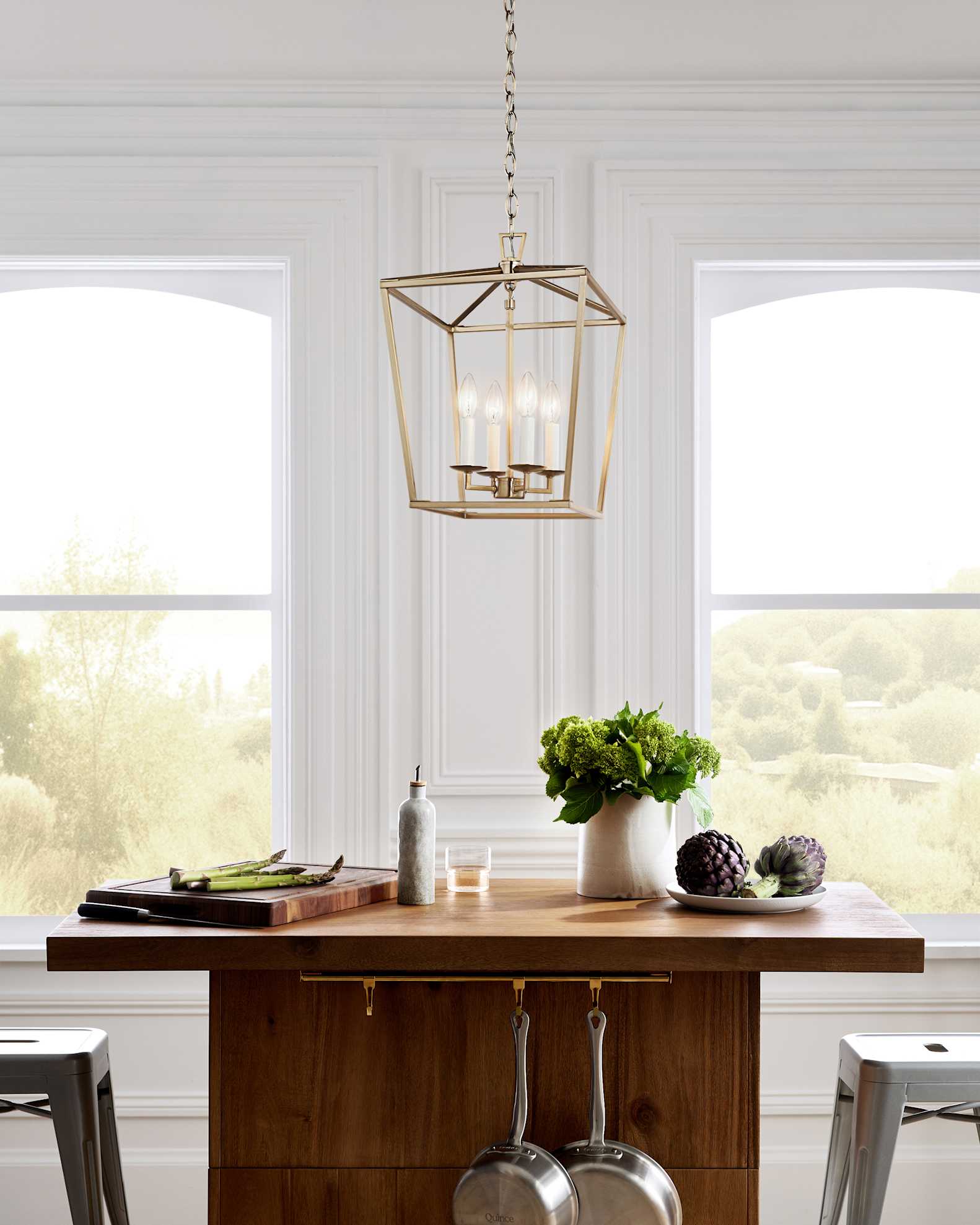 Quince Steel Lantern Pendant Light