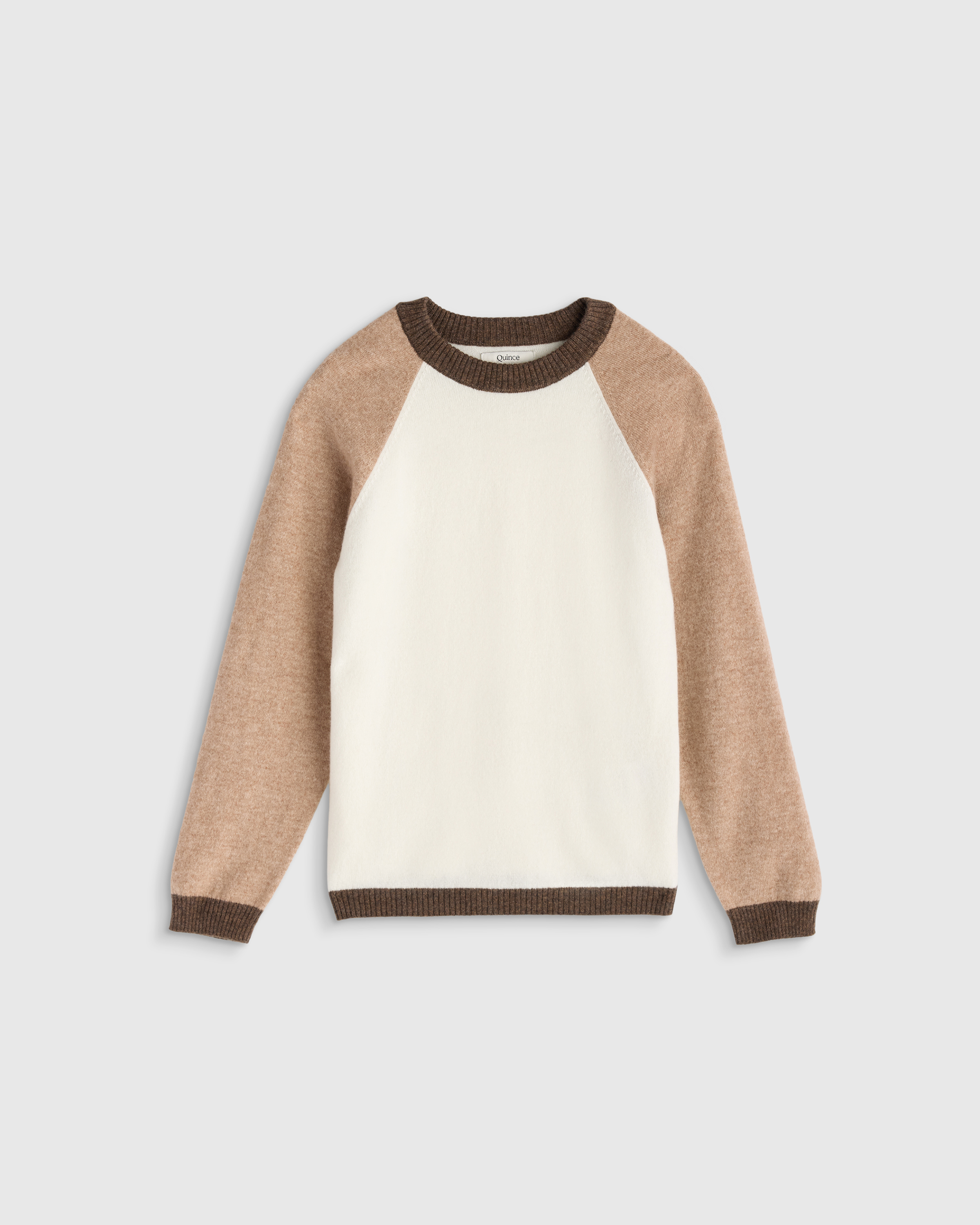 Natural Colorblock Colorblock Cashmere Crewneck Sweater