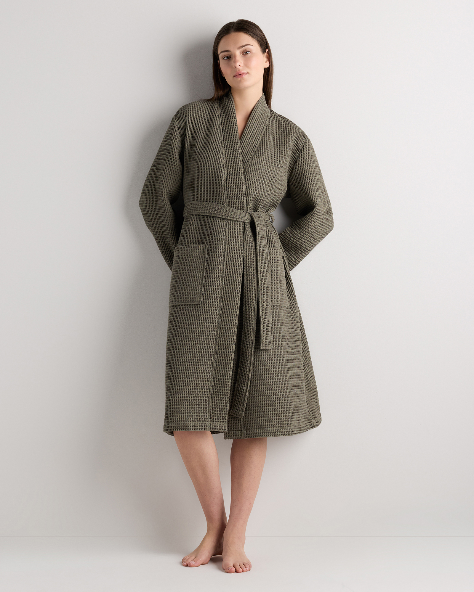Moss Organic Turkish Waffle Robe