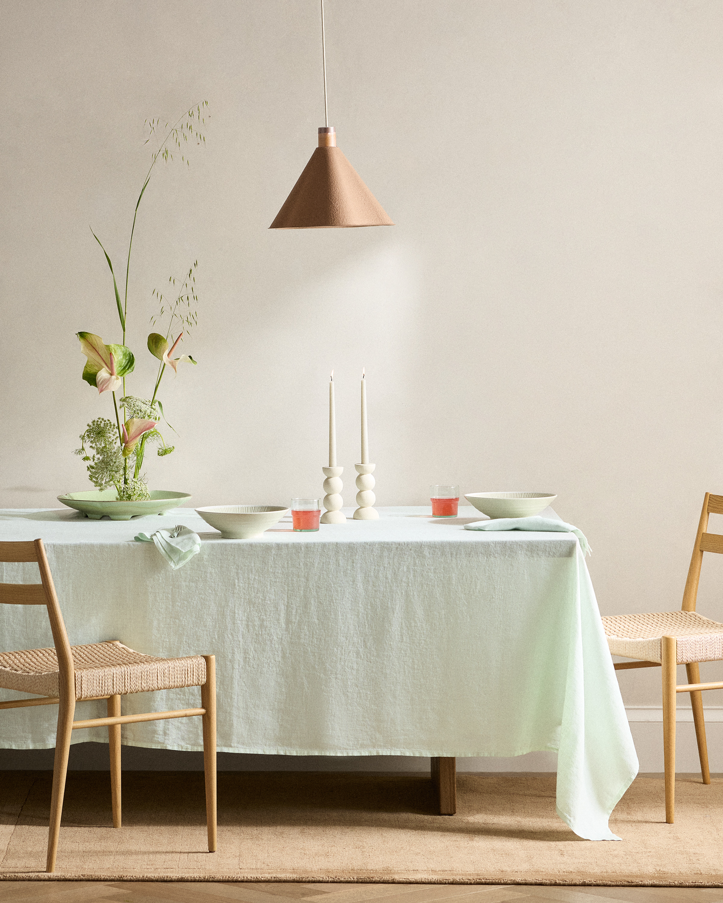 Mint European Linen Tablecloth