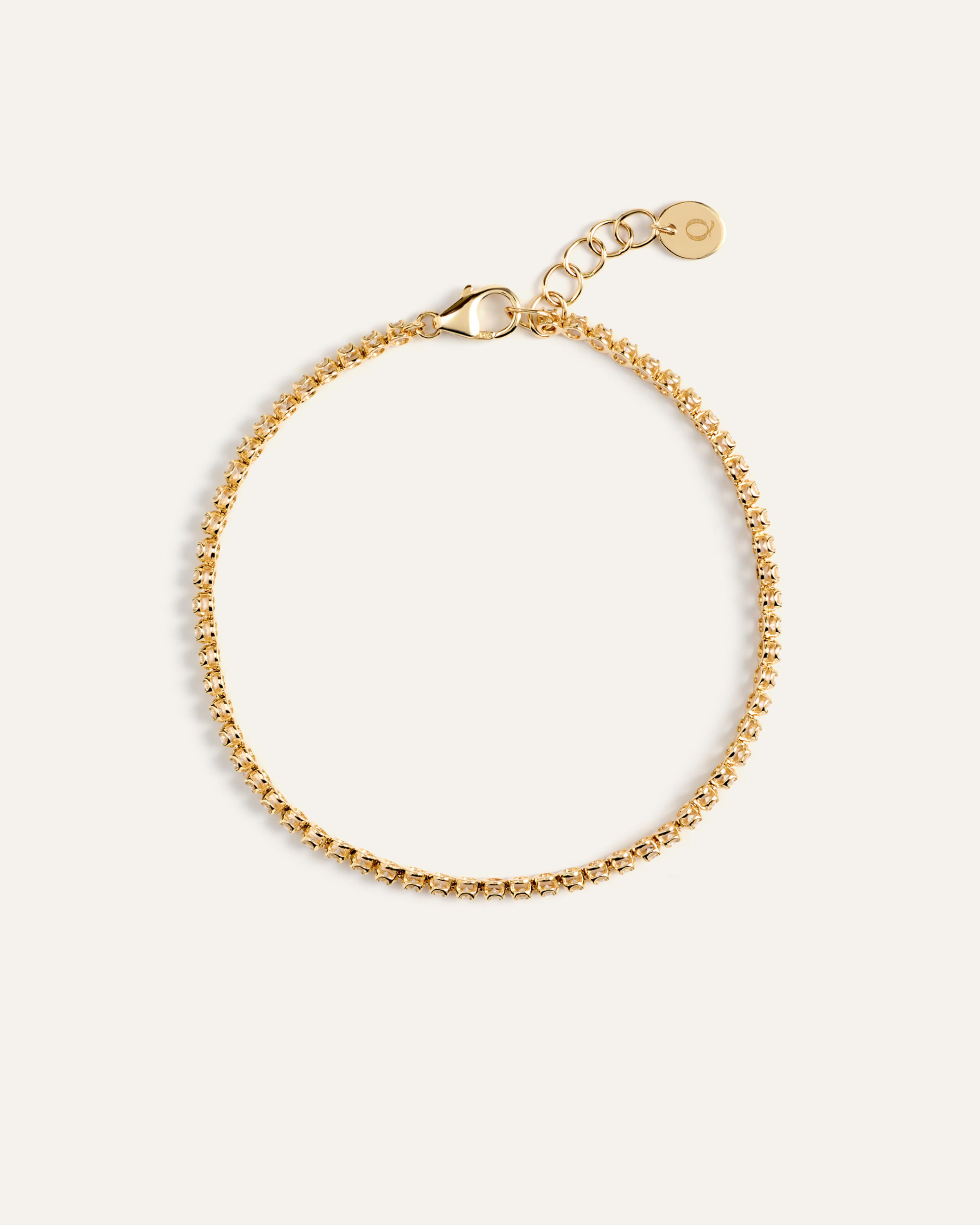 Yellow Gold 14K Gold Diamond Petite Tennis Bracelet - 1ctw