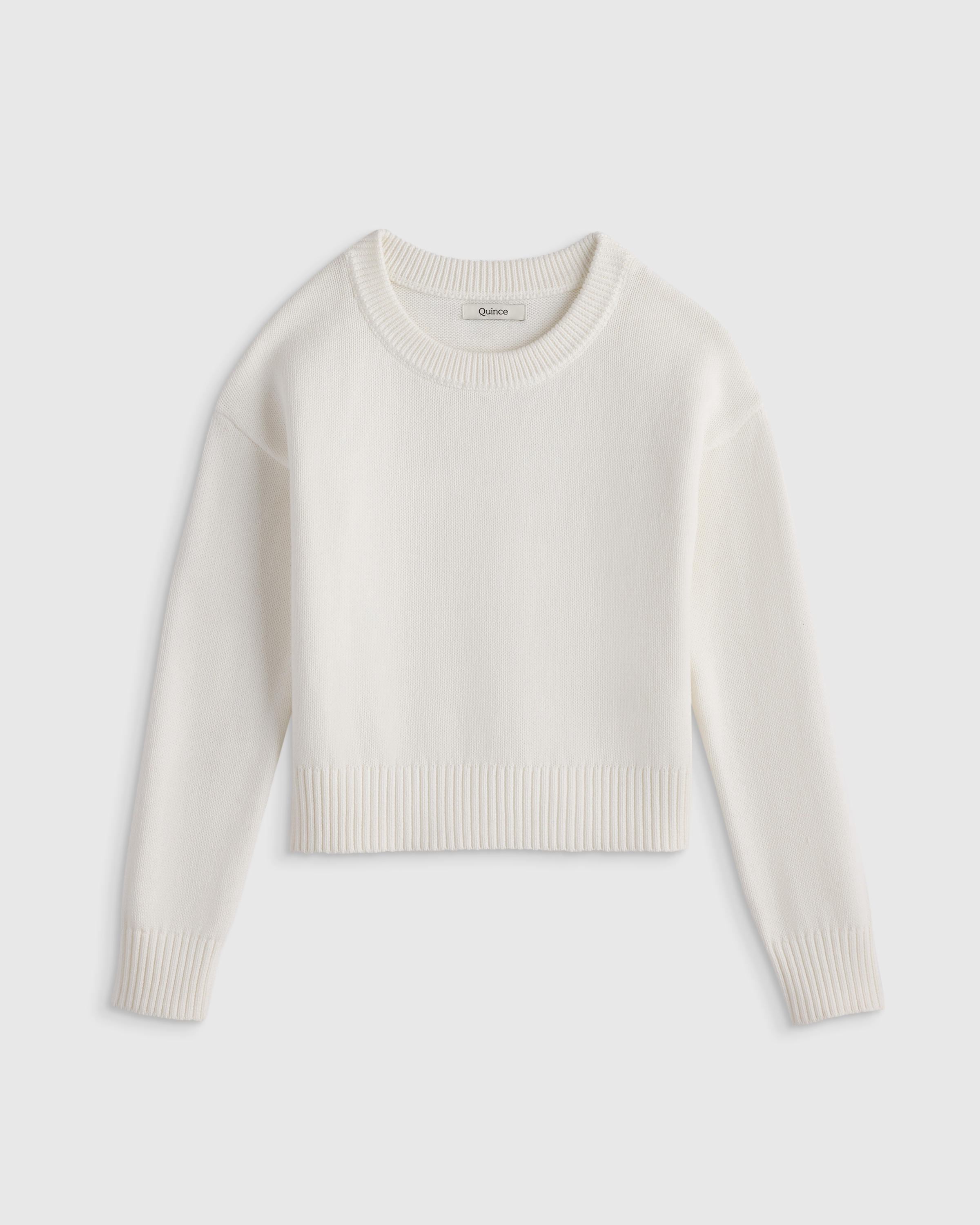 Ivory 100% Organic Cotton Crewneck Sweater