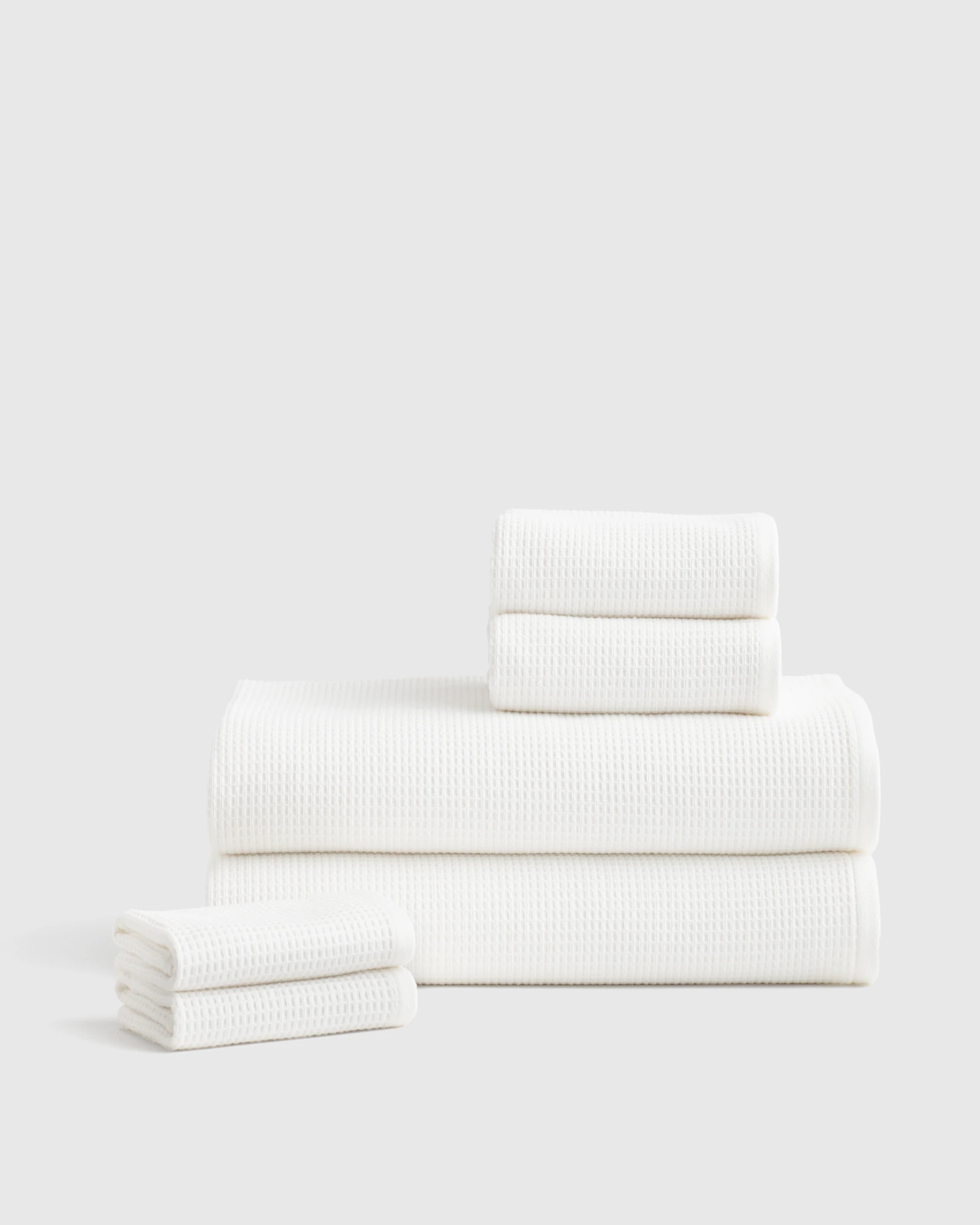 Turkish Waffle Terry Bath Sheet Bundle in White