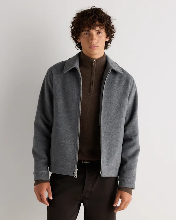 Wool Cashmere Harrington Jacket