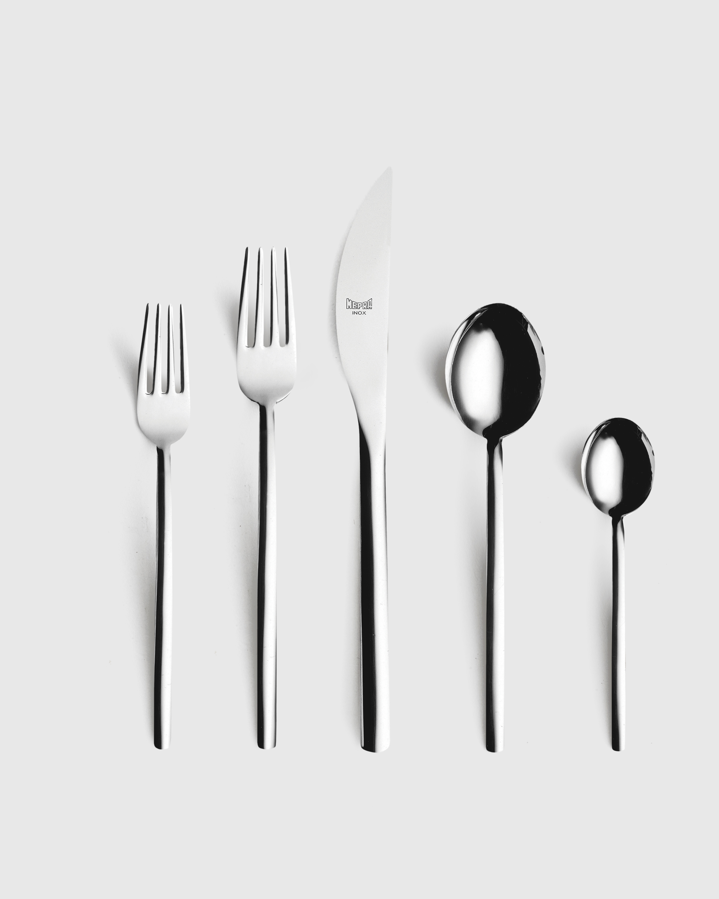 Polished Stainless Steel Due Flatware 20-Pc Set