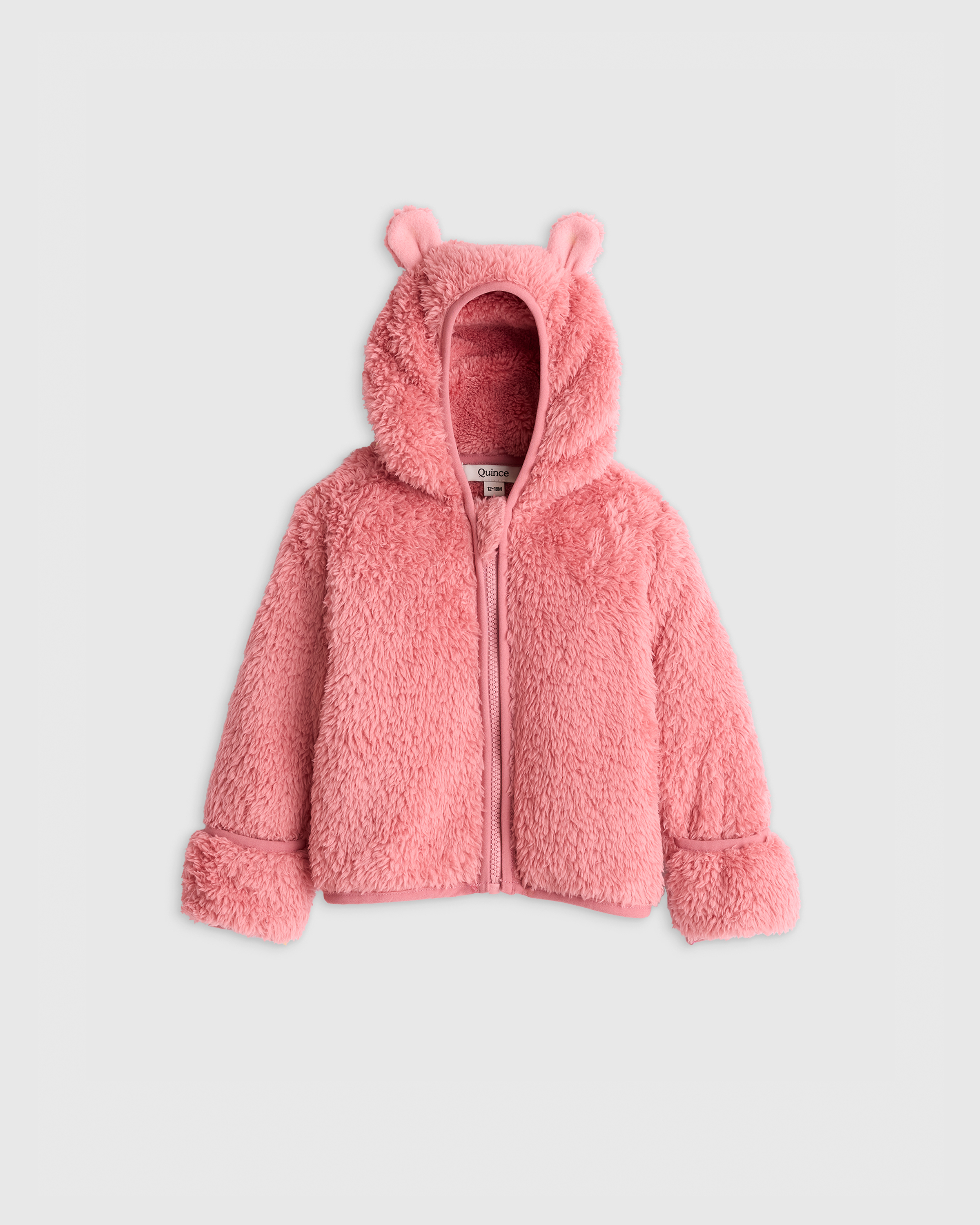 Quince Recycled Sherpa Fleece Bear Jacket In Dusty Rose