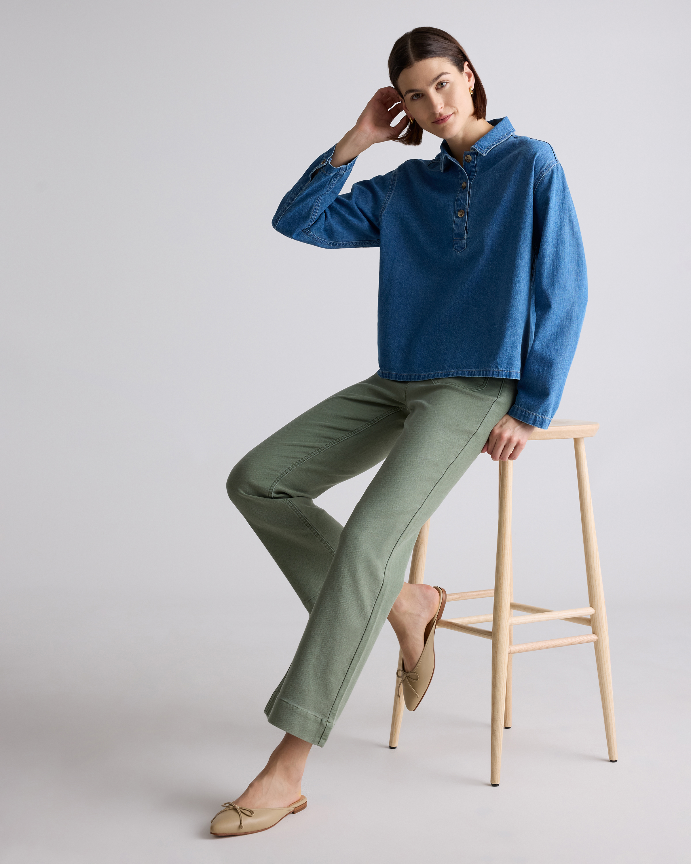 French Terry Wide Leg Pants