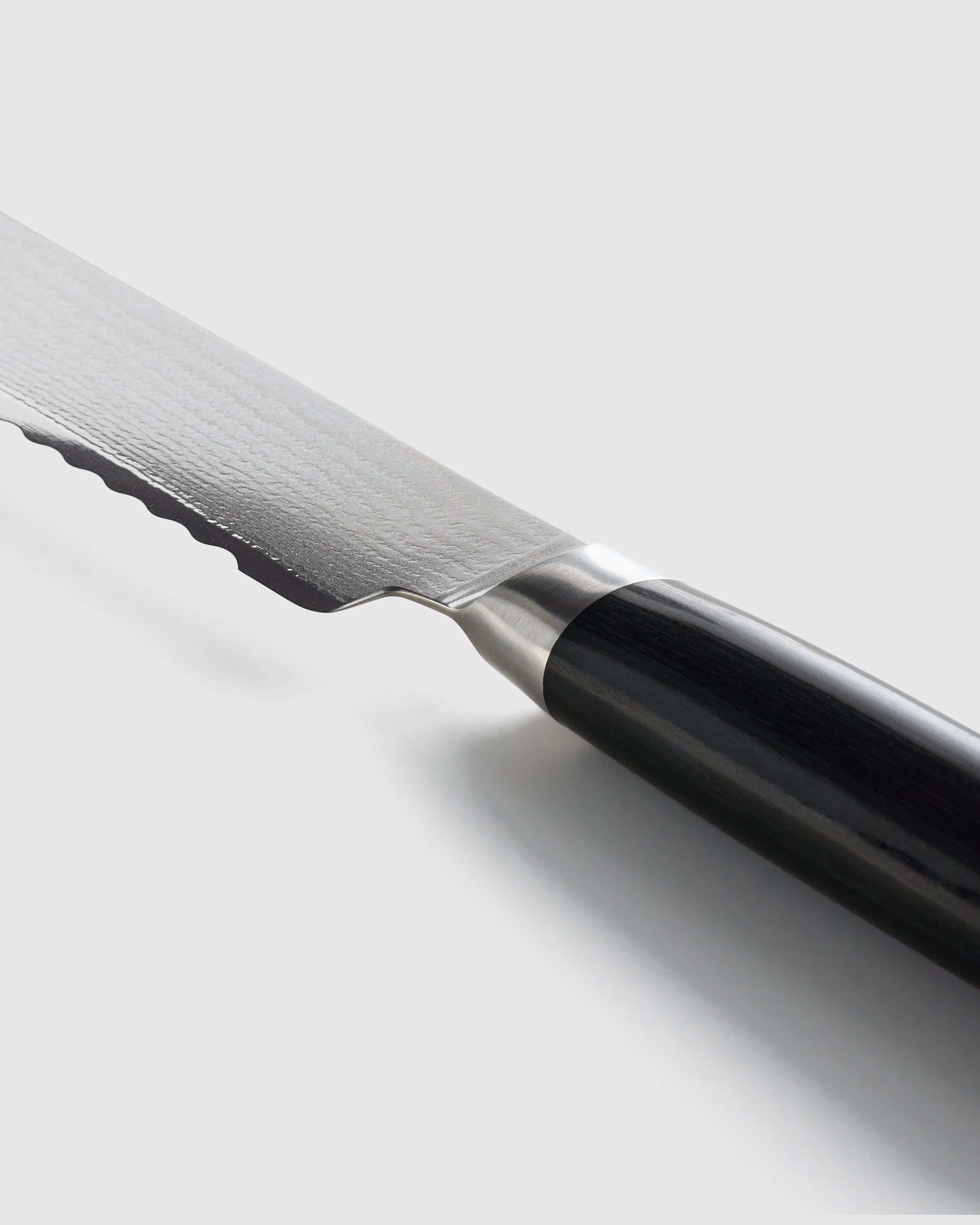 Essential Japanese Damascus Steel 9" Serrated Bread Knife