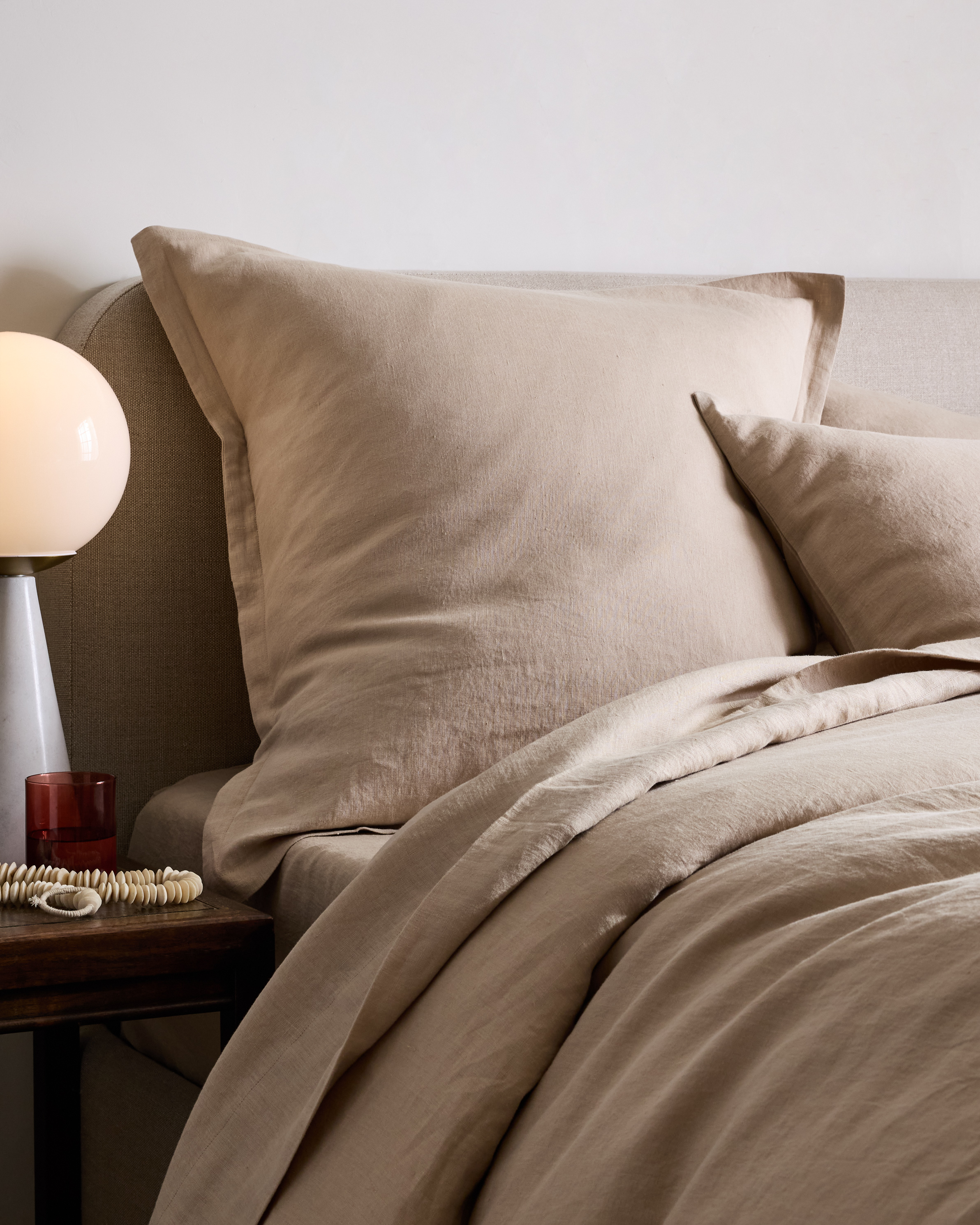 Toffee European Linen Euro Sham