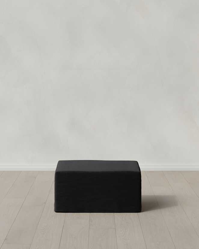 Slipcover Ottoman Bru MEX Onyx