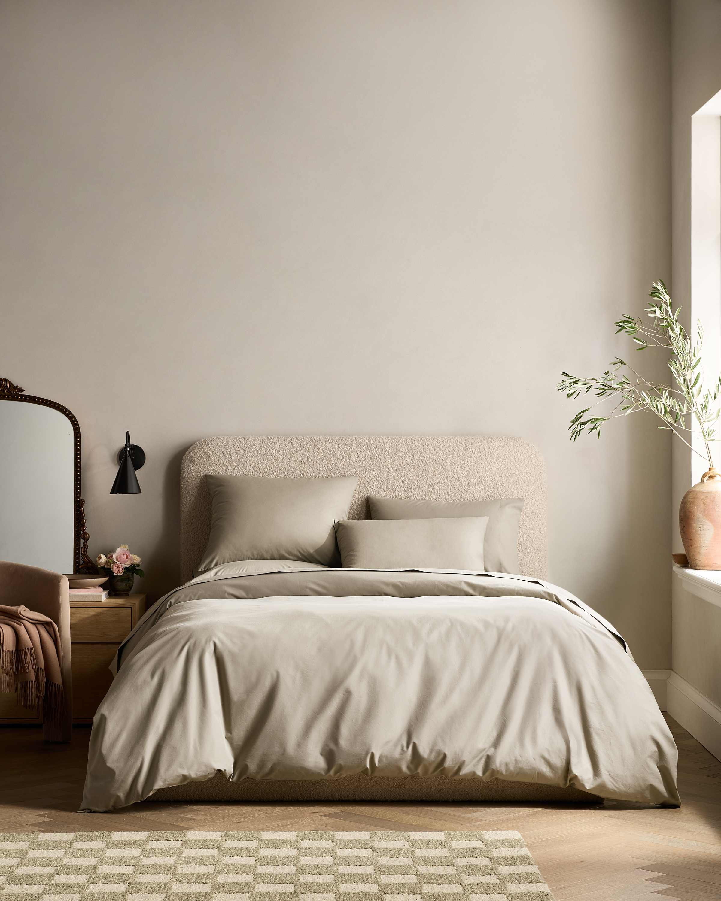 Toffee Classic Organic Percale Duvet Cover Set