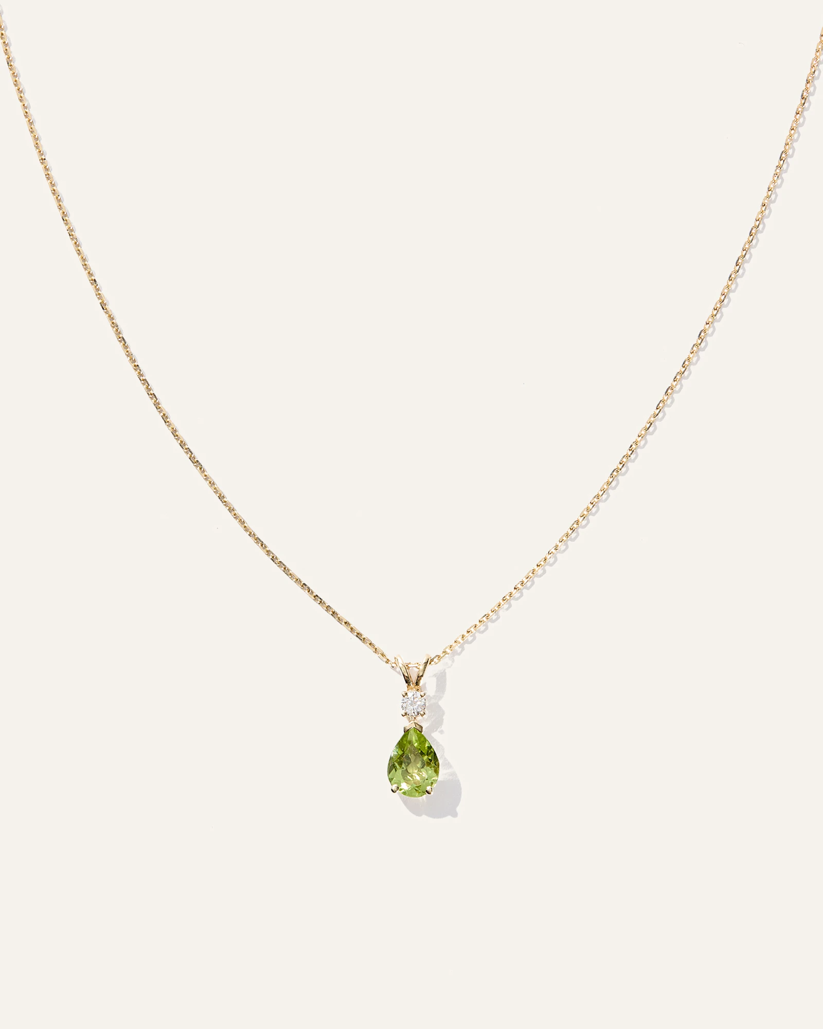 14K Gold Diamond & Semi-Precious Gemstone Drop Necklace