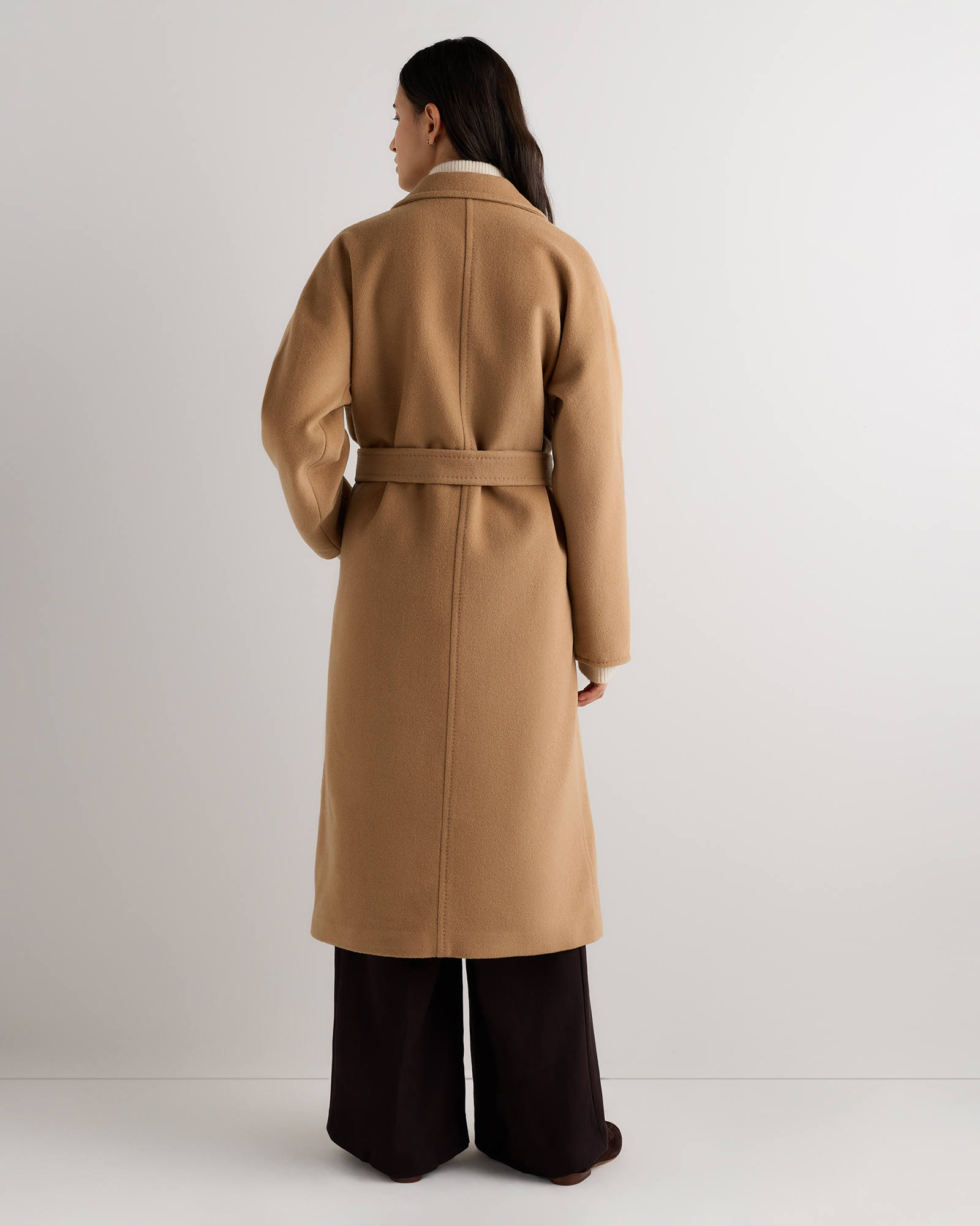 【Archive】Cashmere Double Long Over Coat Wool Cashmere Double-Breasted Belted Long Coat